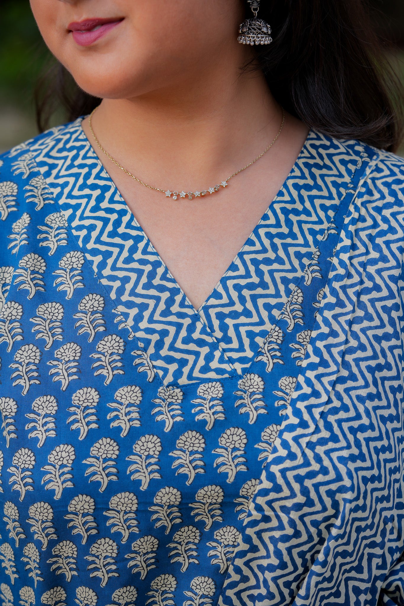ADHISA- NAVY KURTA SET WITH DUPATTA