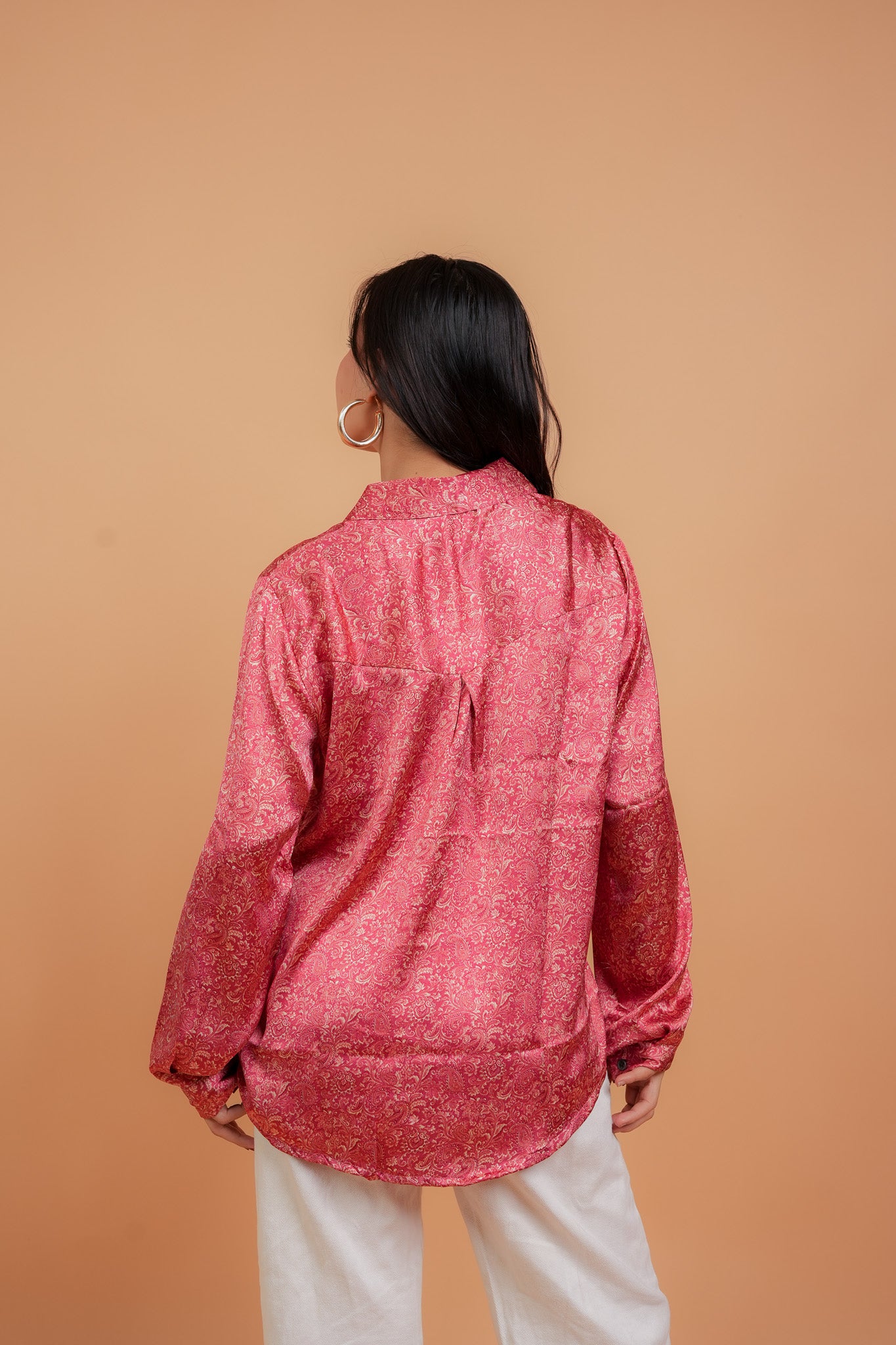 CHAYLA- MAROON SATIN SHIRT