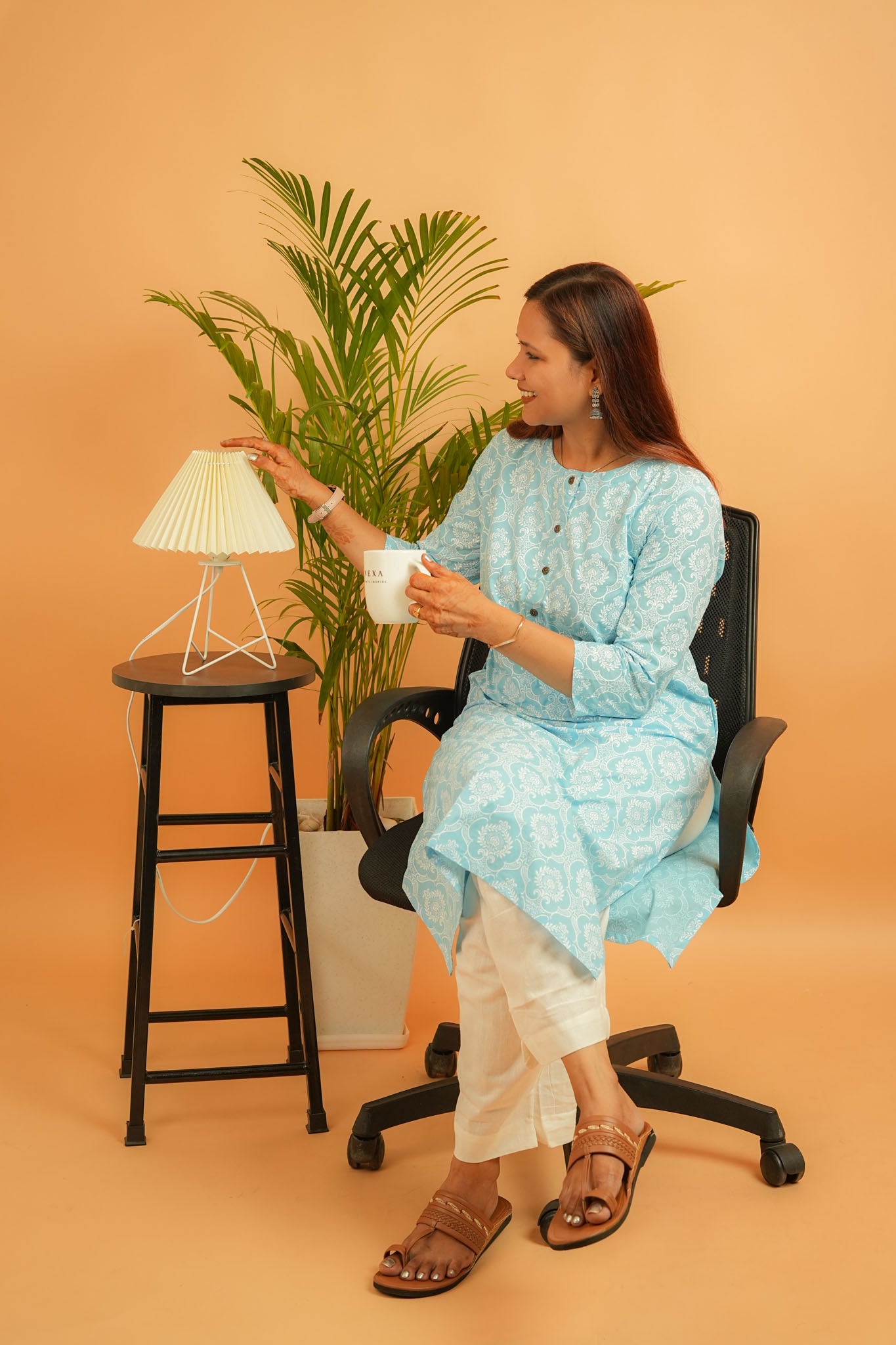 KAARI- SKY BLUE COTTON KURTA