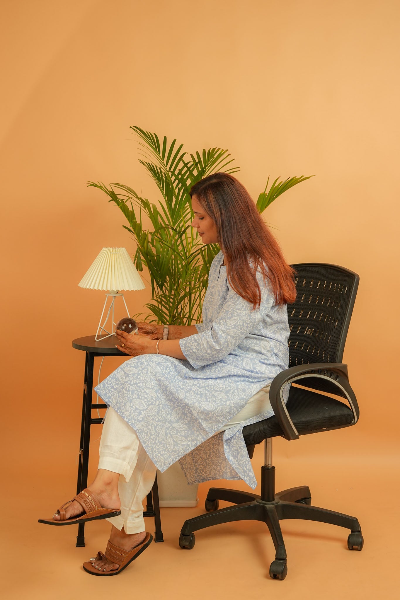 KAANCHI- LAVENDER COTTON KURTA