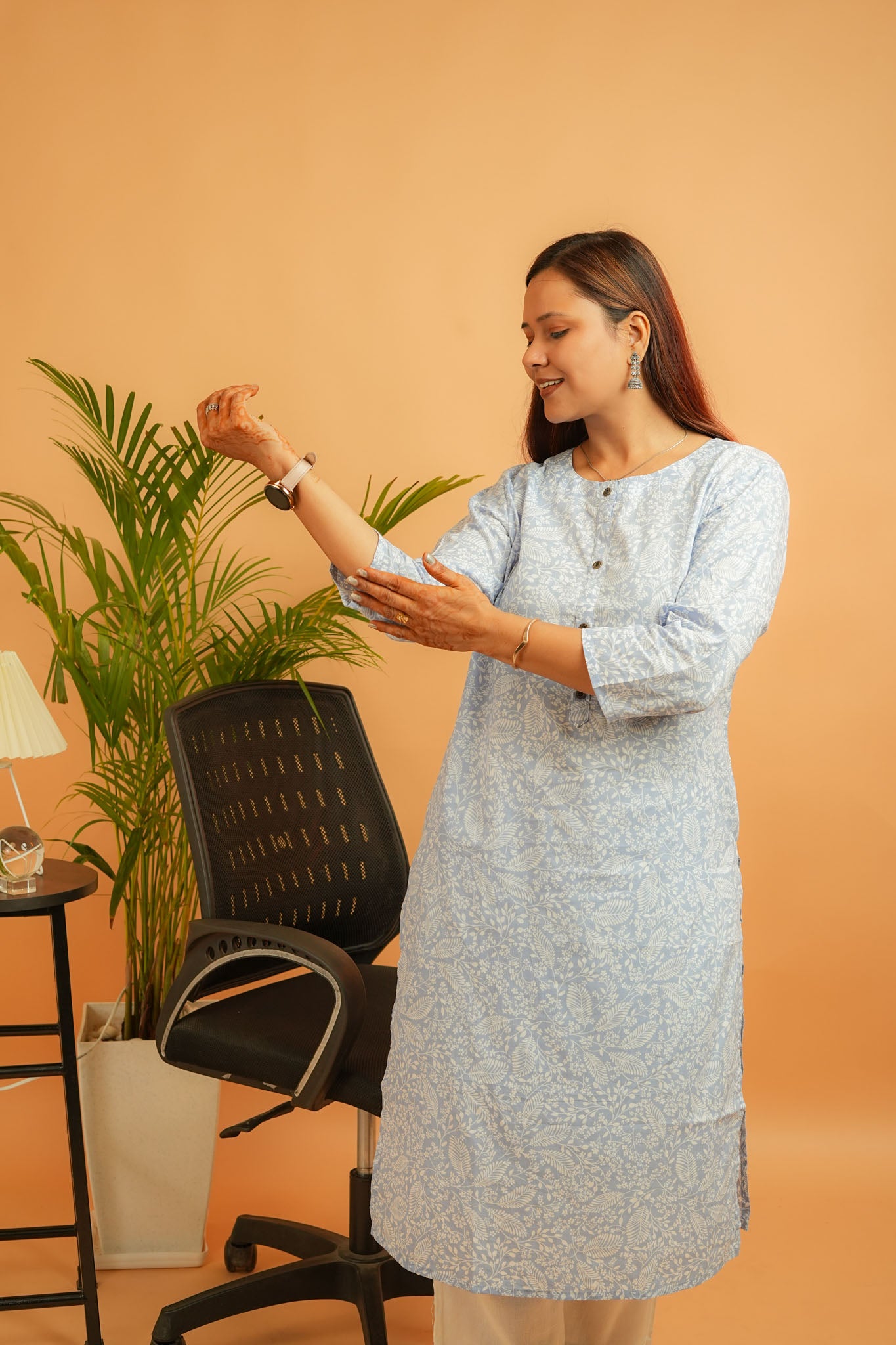 KAANCHI- LAVENDER COTTON KURTA