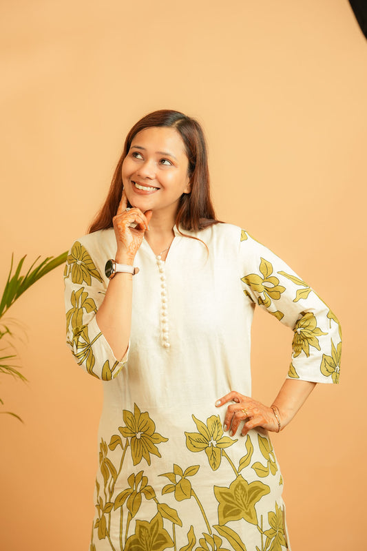 LAANI-NATURAL & GREEN COTTON FLEX CO-ORD SET