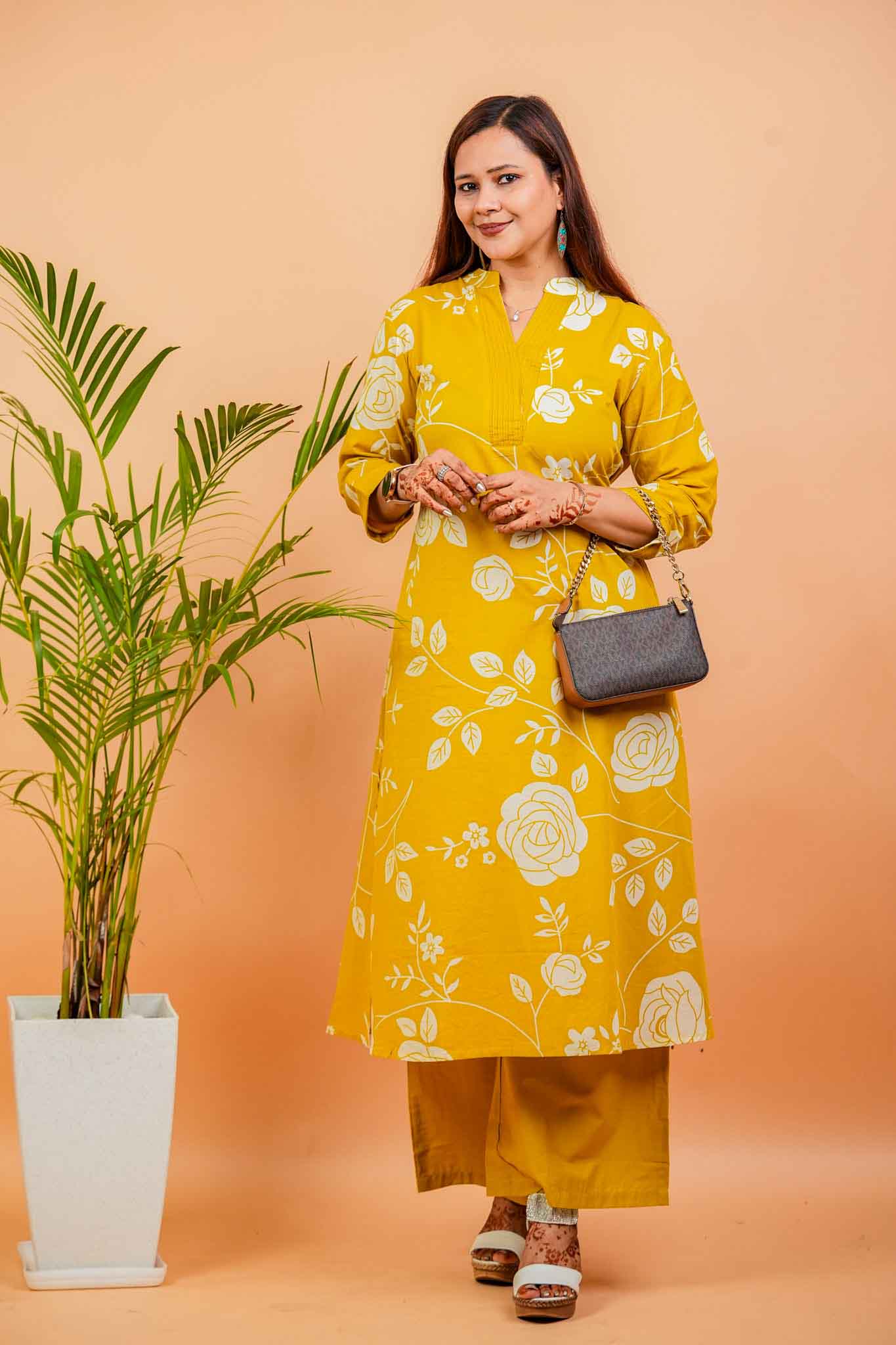 LYM- MUSTARD PREMIUM COTTON CO-ORD SET