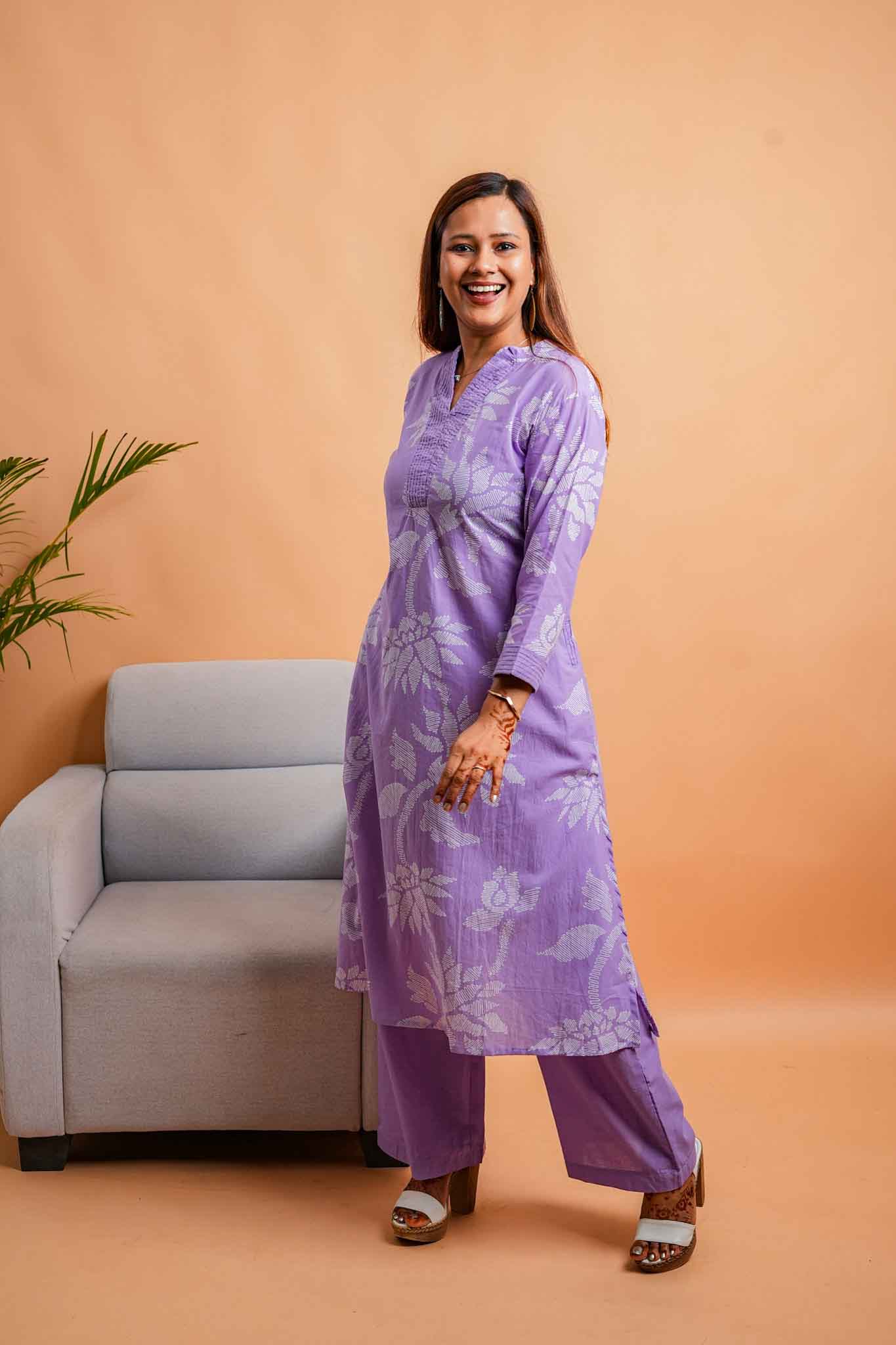 LUV- LILAC PREMIUM COTTON CO-ORD SET