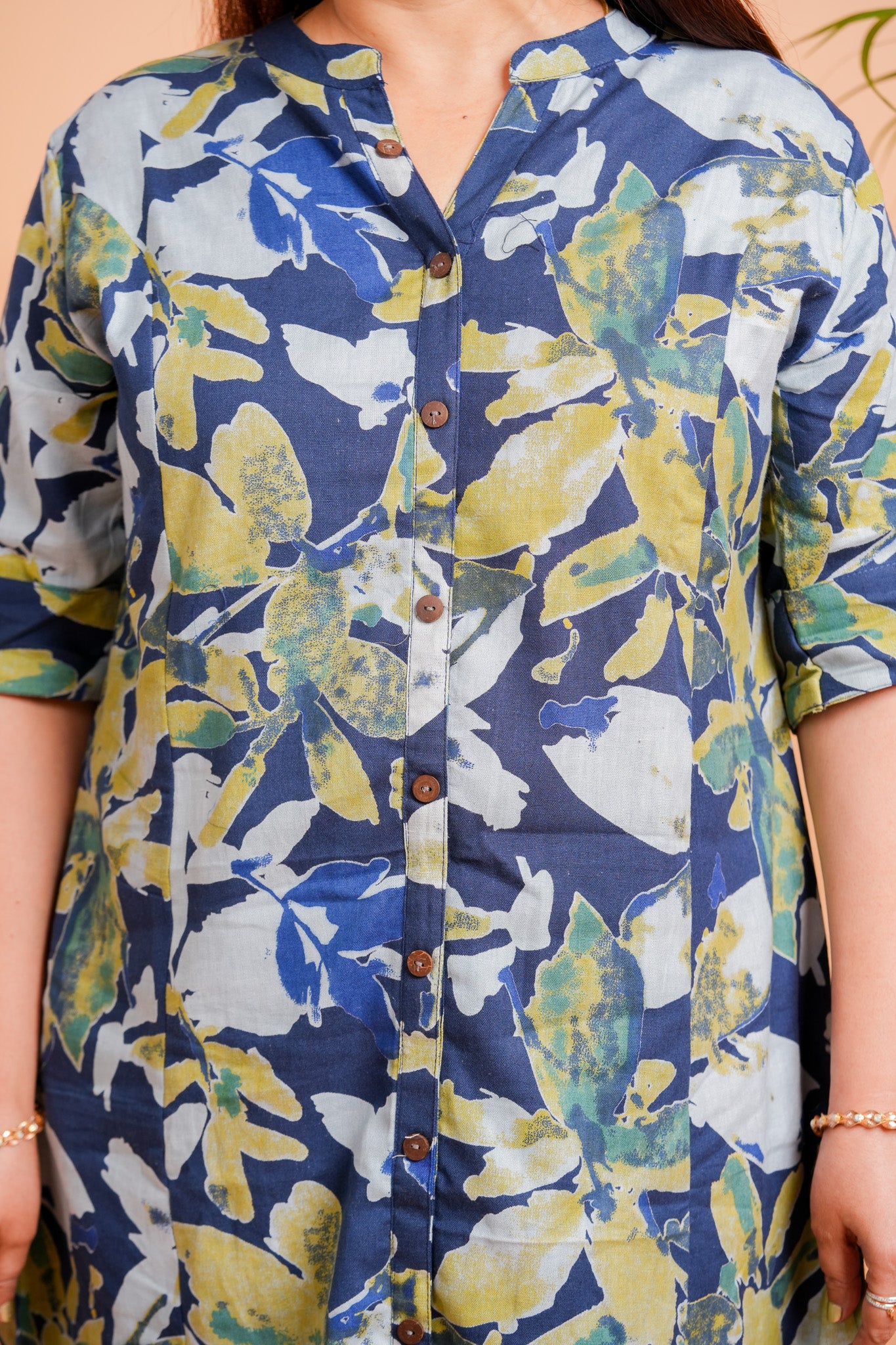 LOHI- DARK BLUE CO-ORD SET WITH FLORAL PRINT