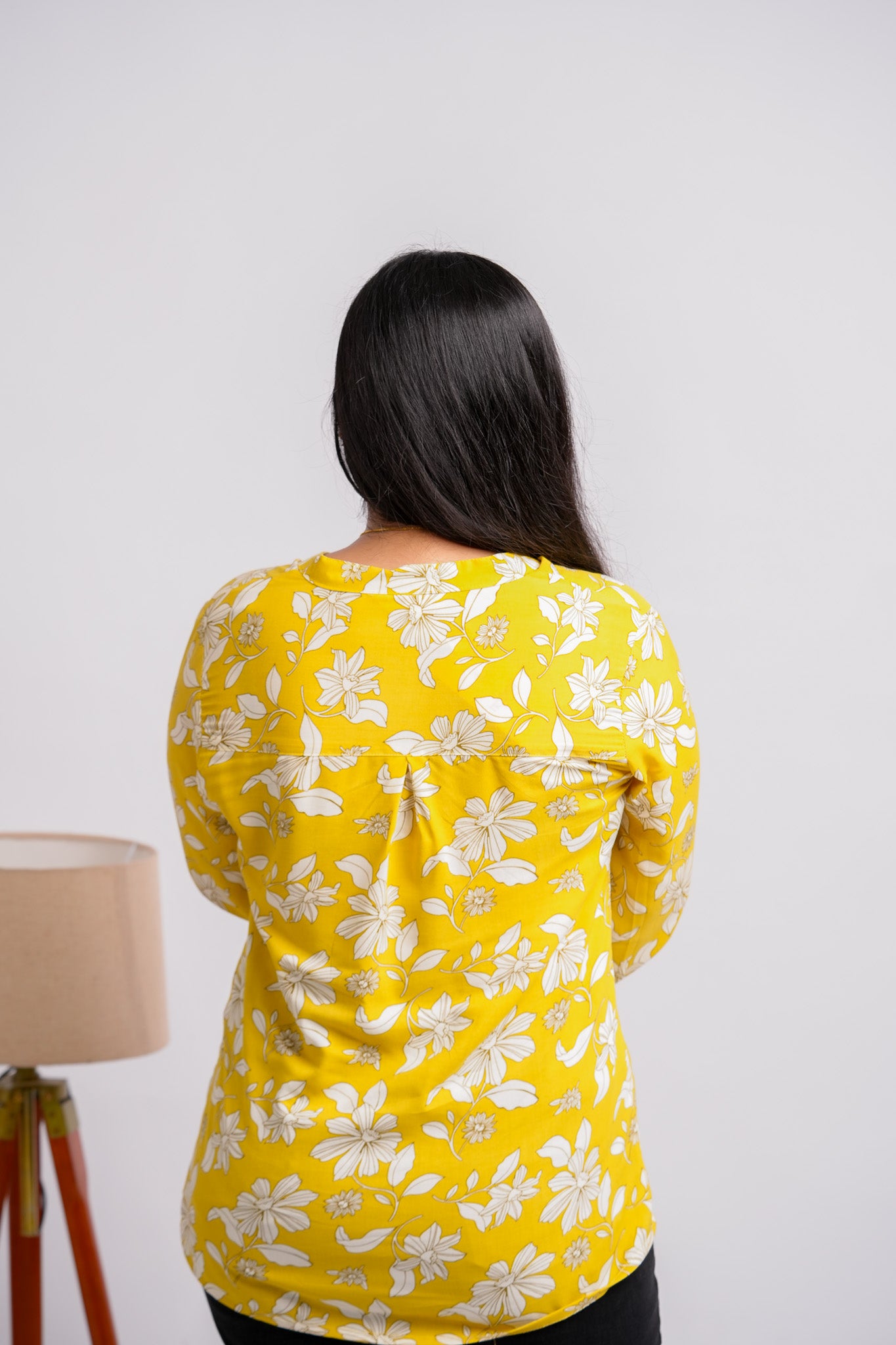 PRATIKSHA-CREAM AND YELLOW RAYON TUNIC