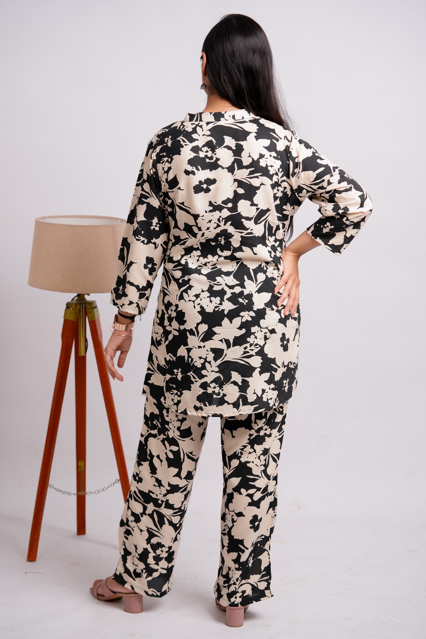 LERA- BLACK AND CREAM CO-ORD SET