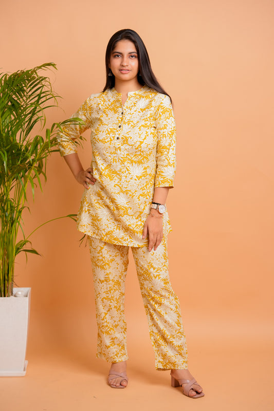 LIPY- MUSTARD  CO-ORD SET
