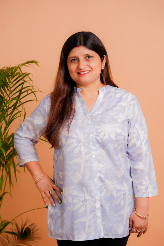 PAREE- BLUE AND WHITE TUNIC