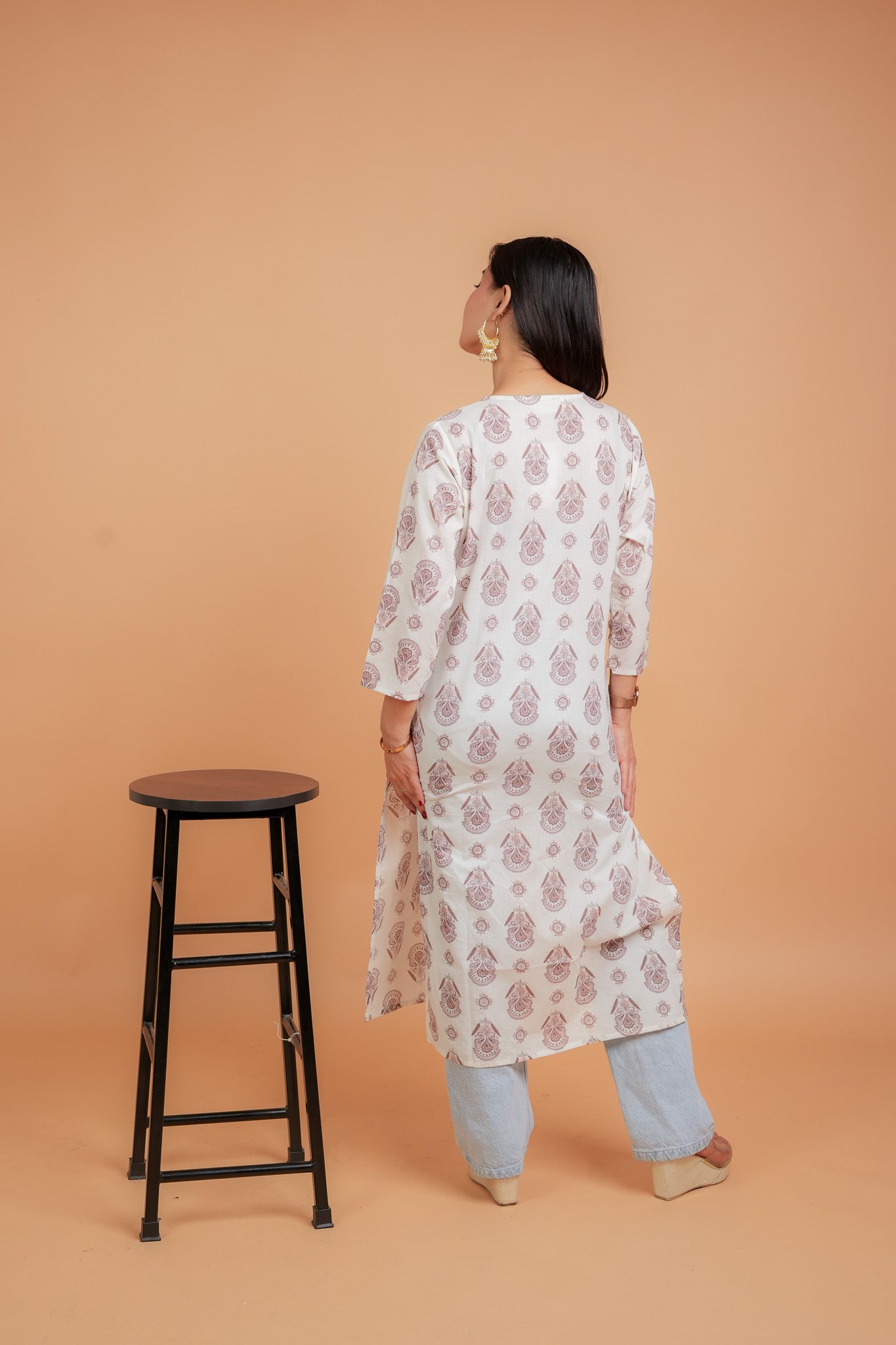 KARTHI- OFF WHITE COTTON KURTA