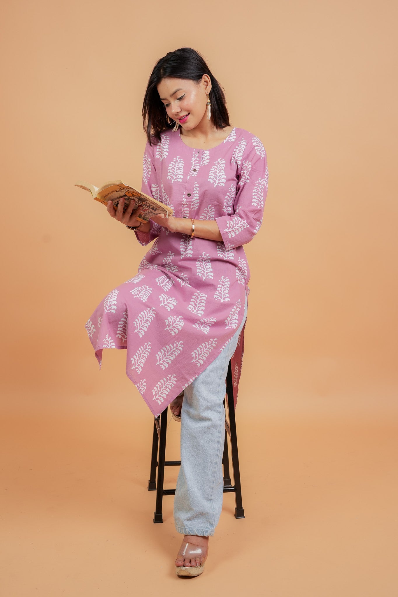 KARUKA - PURPLE COTTON KURTA