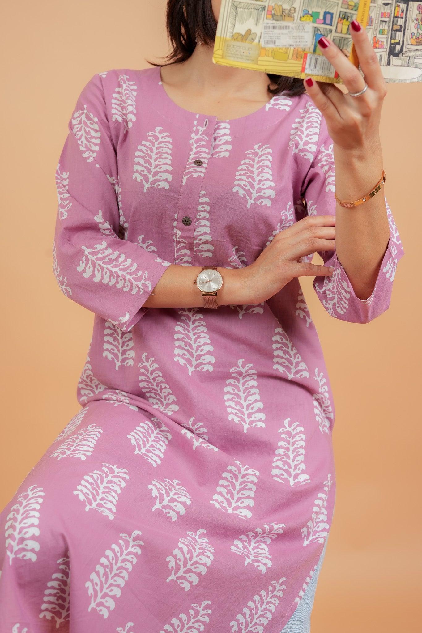 KARUKA - PURPLE COTTON KURTA