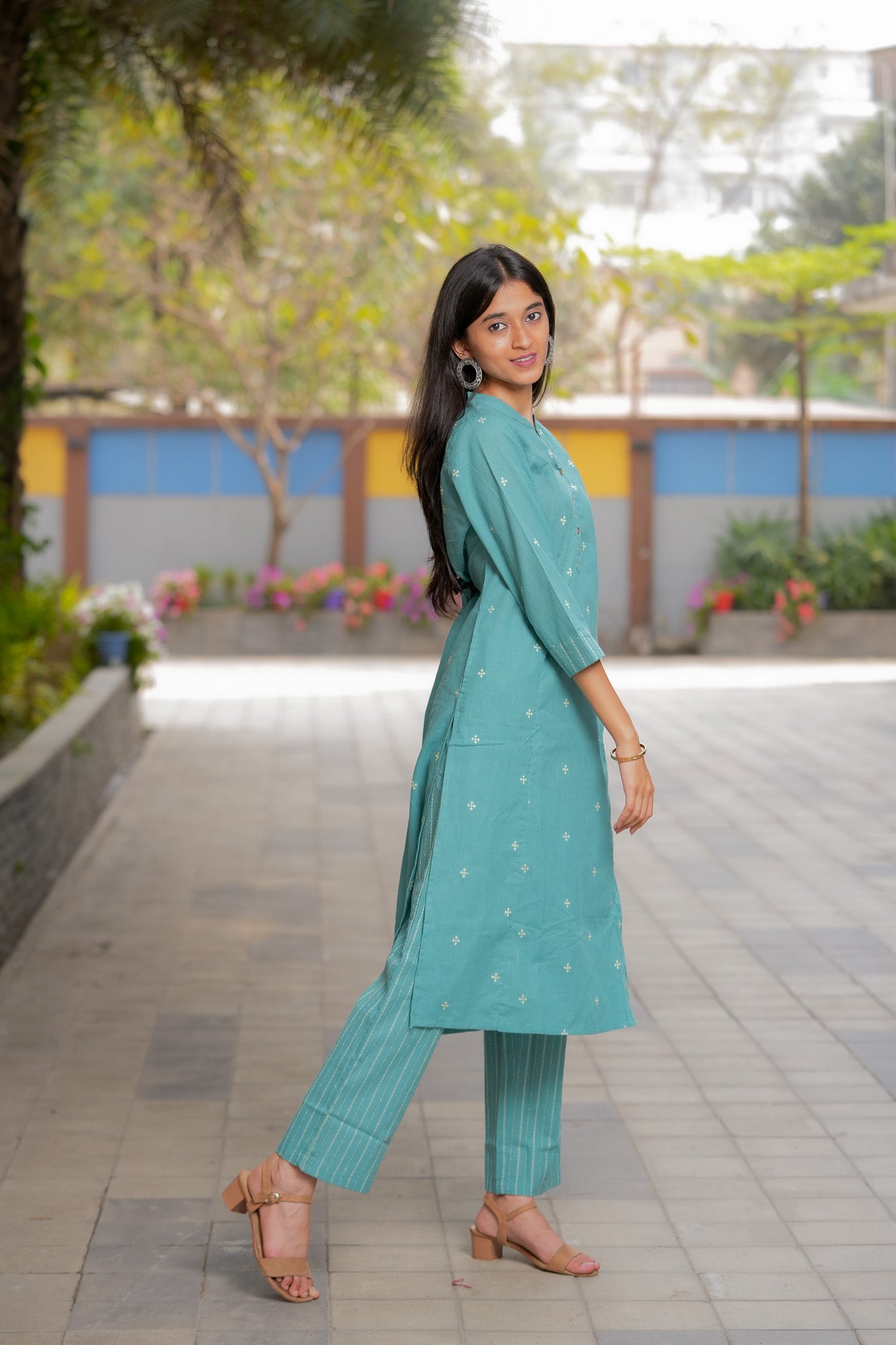 LAKIVA - HANDLOOM JUNGLE GREEN KURTA PANT