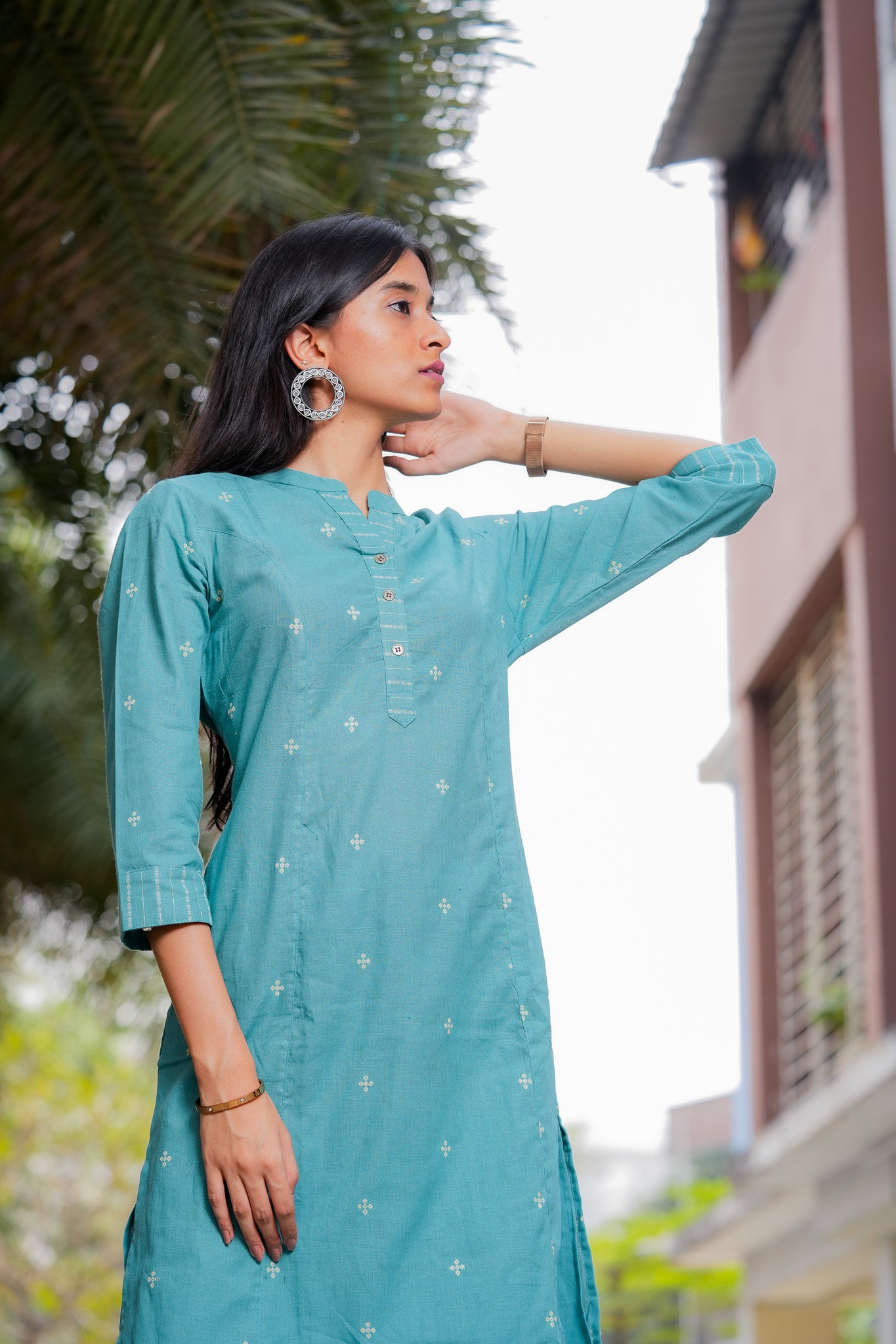 LAKIVA - HANDLOOM JUNGLE GREEN KURTA PANT