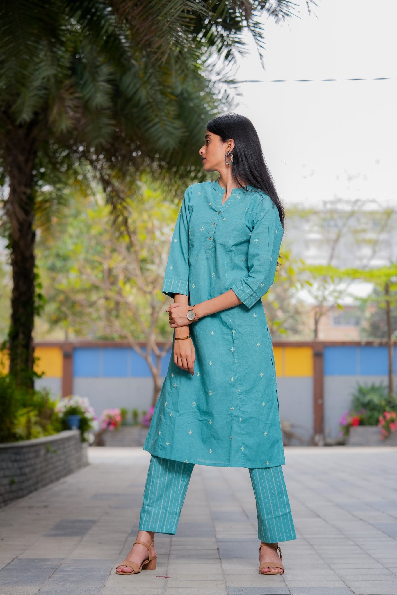 LAKIVA - HANDLOOM JUNGLE GREEN KURTA PANT