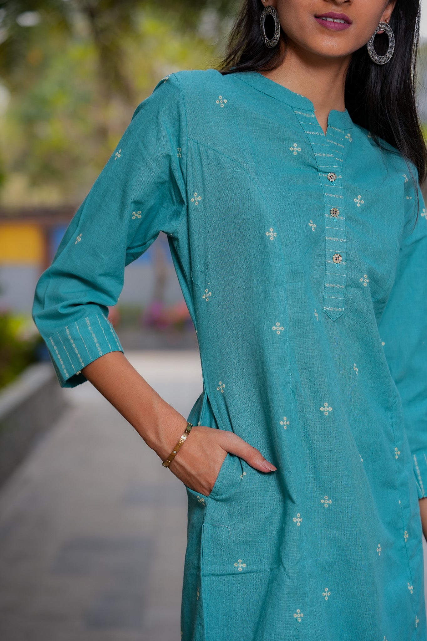 LAKIVA - HANDLOOM JUNGLE GREEN KURTA PANT