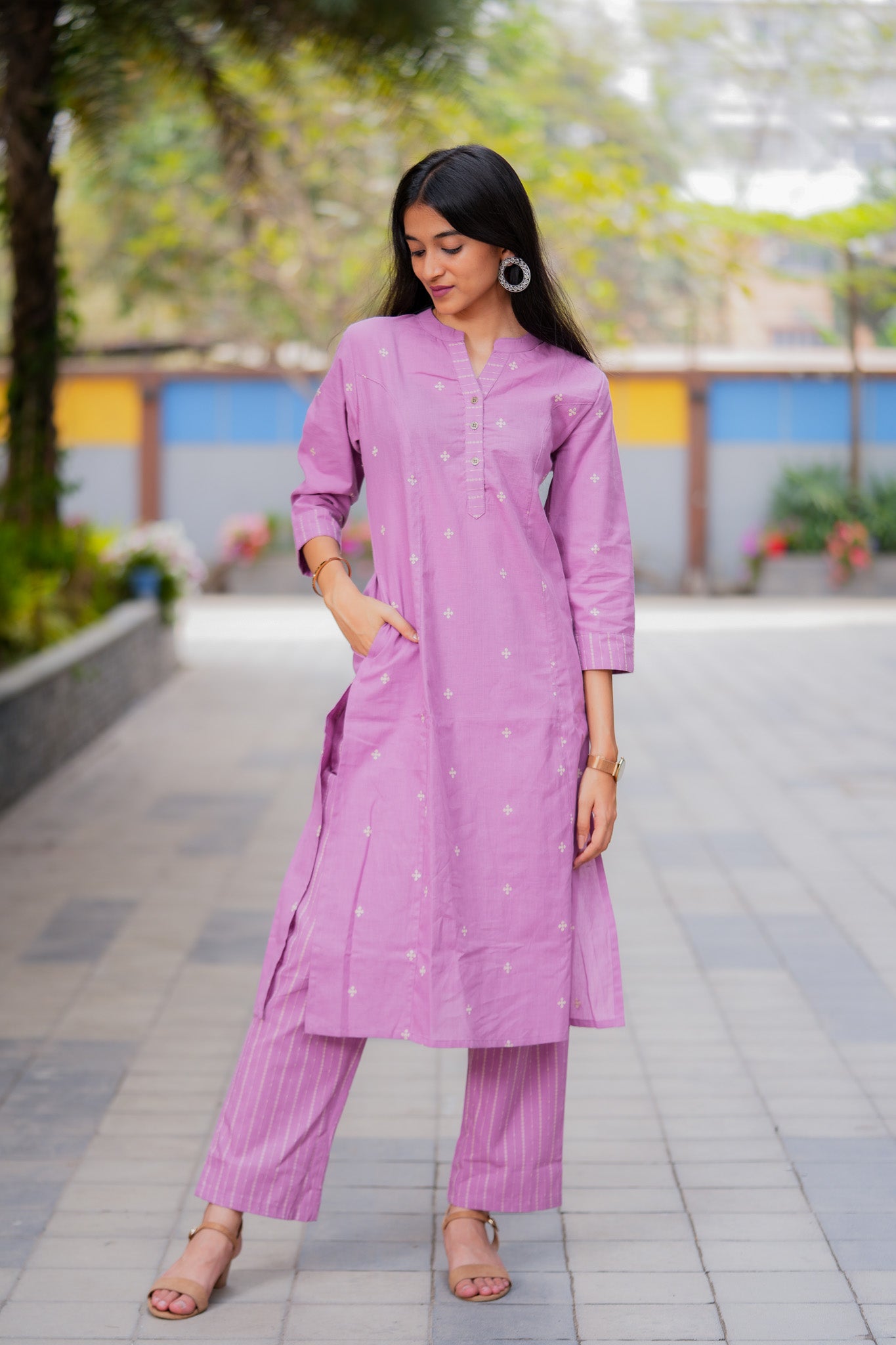 LAVALI - HANDLOOM PURPLE KURTA PANT