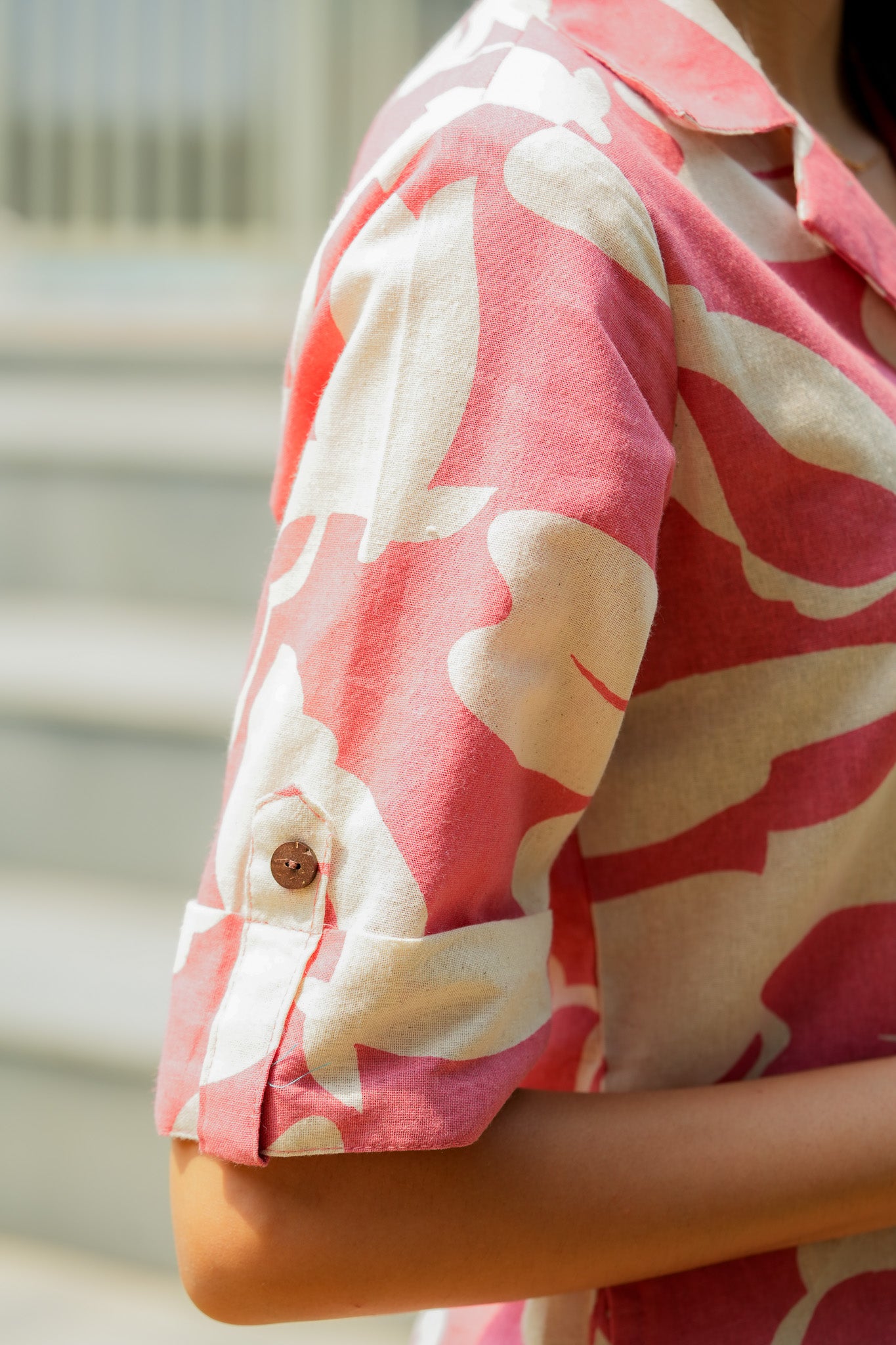 LIPSA- ROSE PINK CO-ORD SET WITH BAND COLLAR