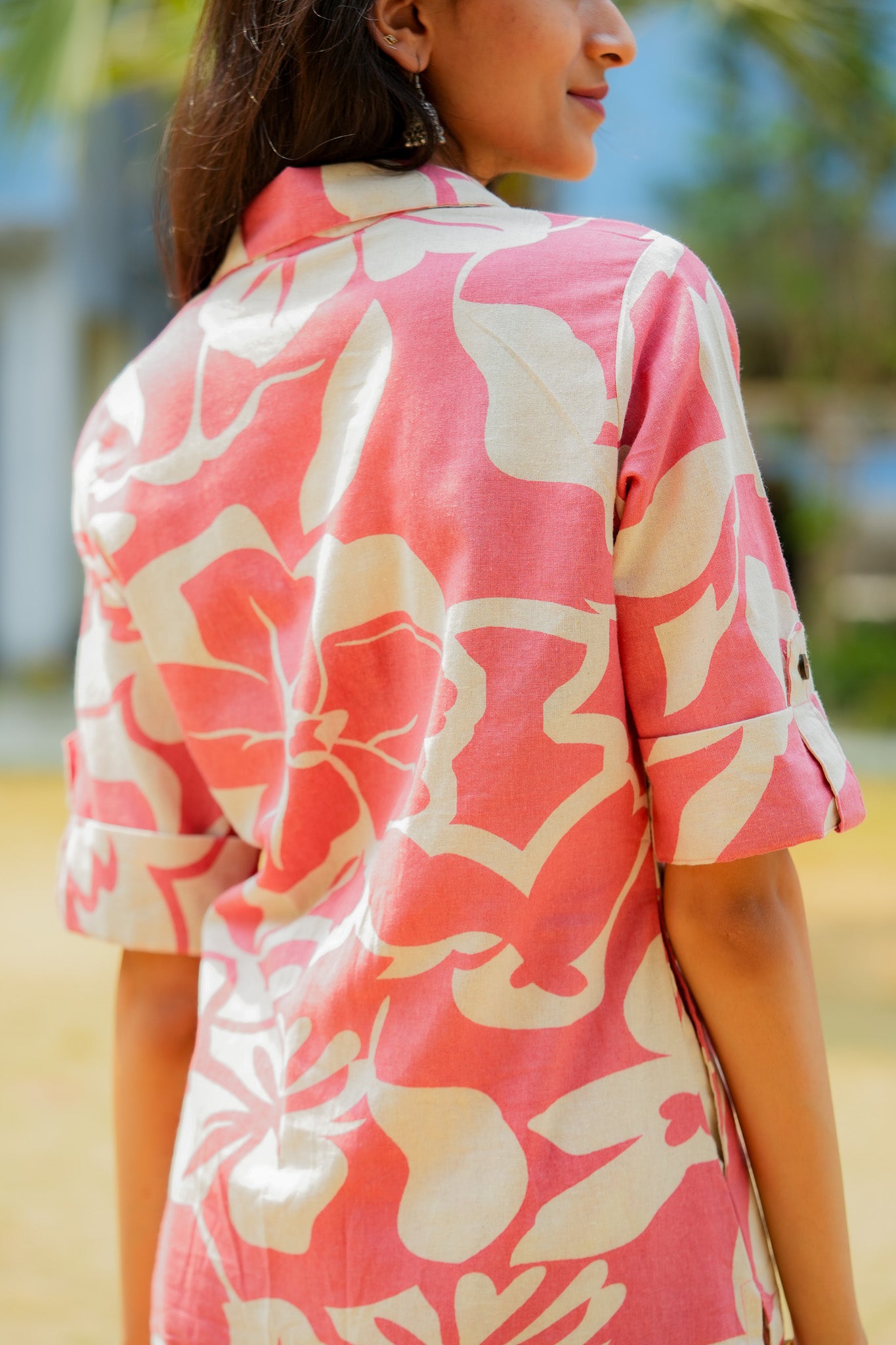 LIPSA- ROSE PINK CO-ORD SET WITH BAND COLLAR