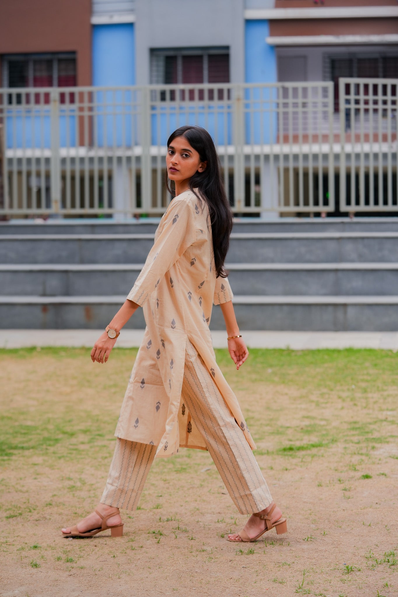 LISHIA - HANDLOOM BEIGE KURTA PANT