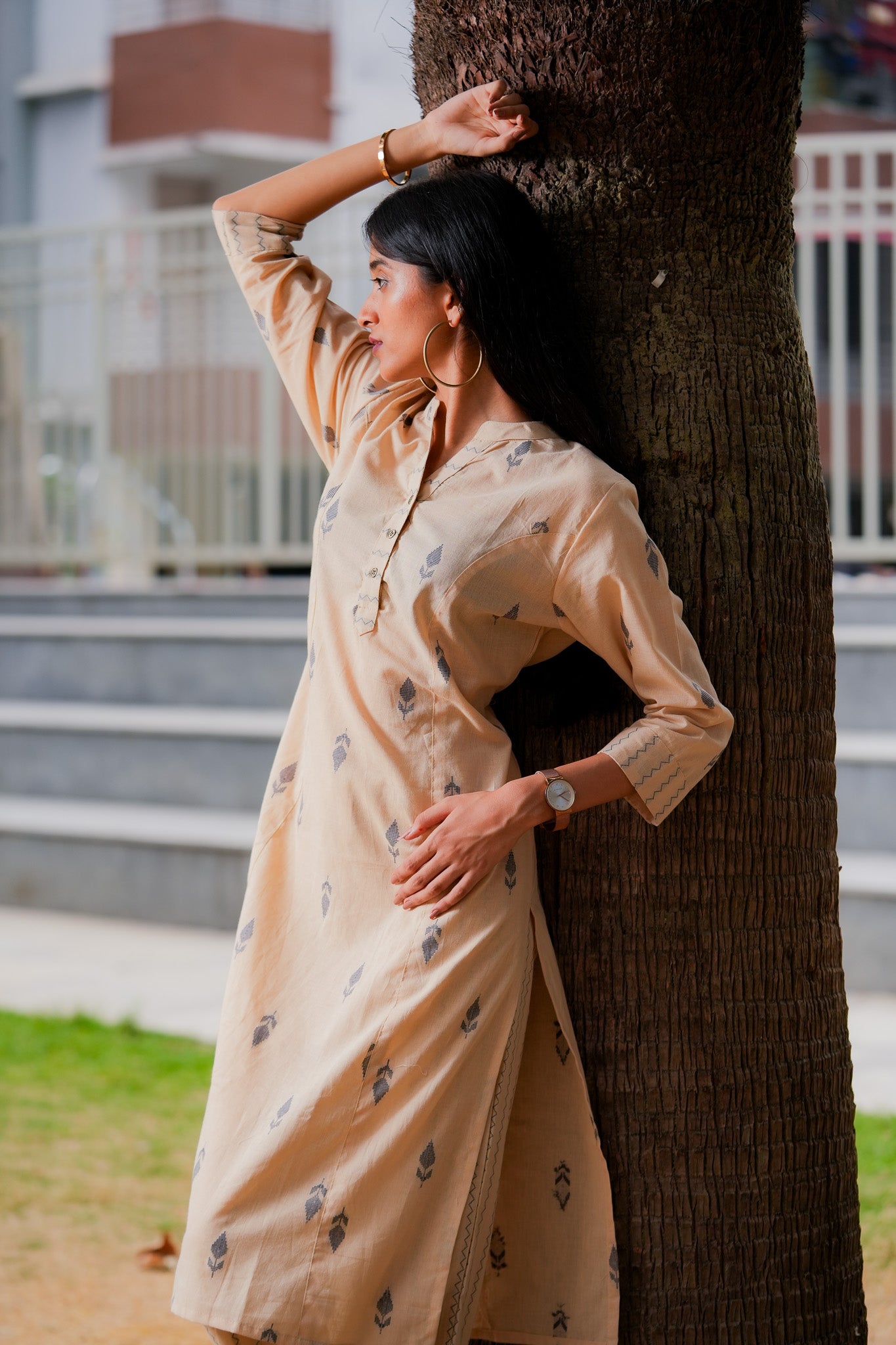 LISHIA - HANDLOOM BEIGE KURTA PANT