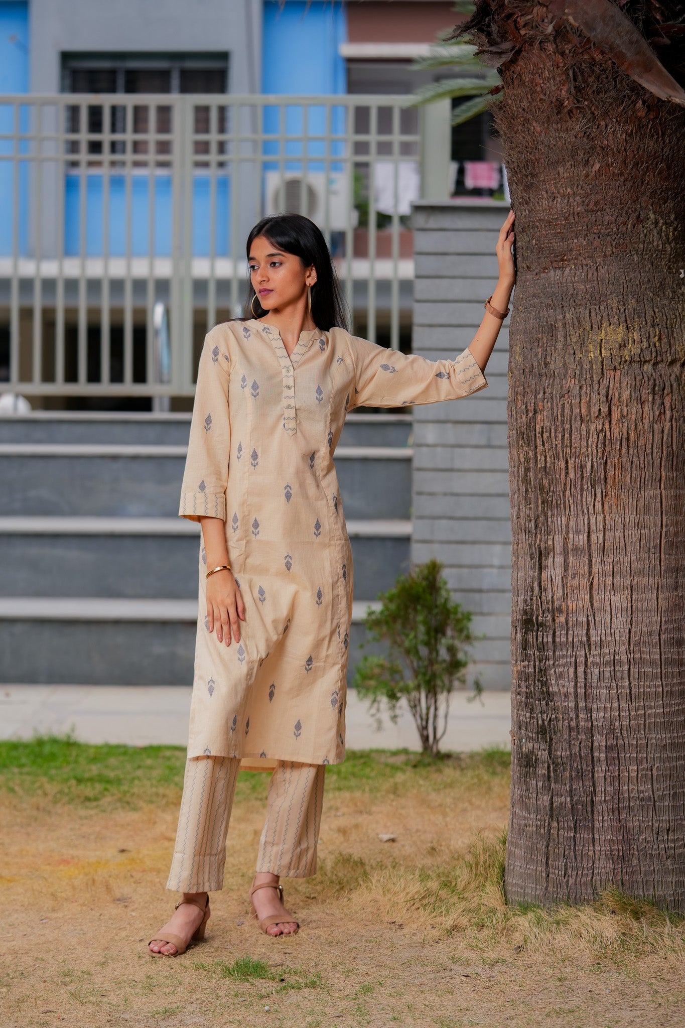 LISHIA - HANDLOOM BEIGE KURTA PANT
