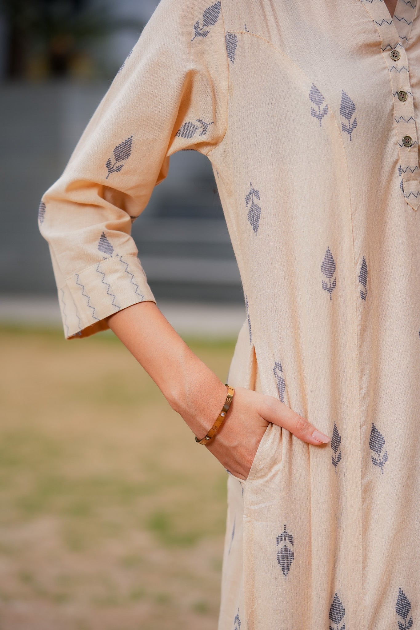 LISHIA - HANDLOOM BEIGE KURTA PANT