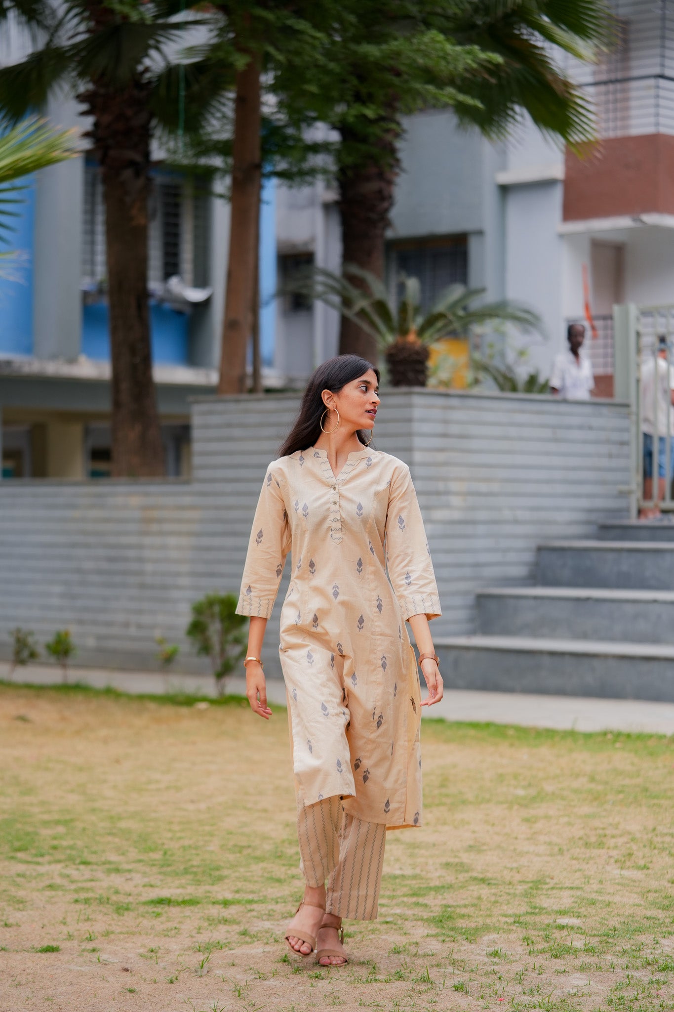 LISHIA - HANDLOOM BEIGE KURTA PANT