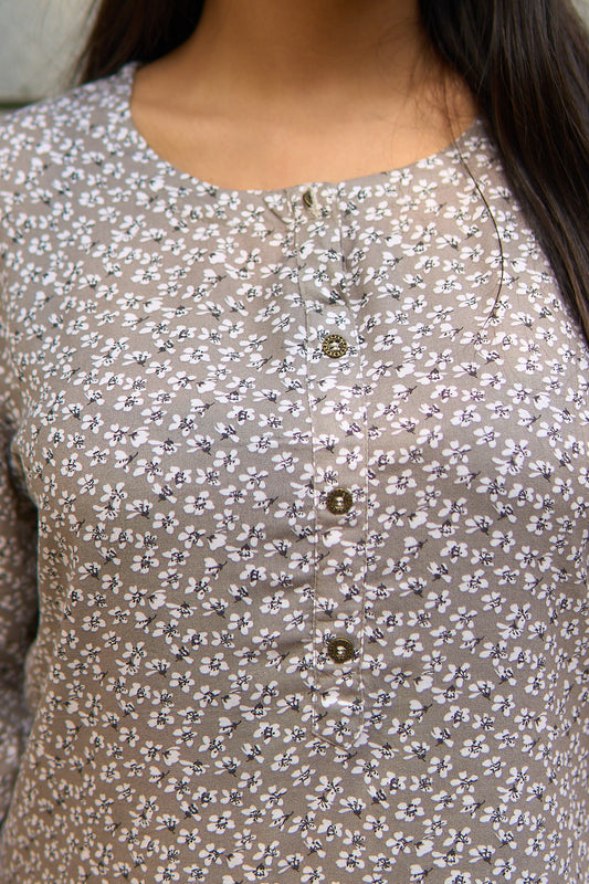 Pranshi-Rayon floral print tunic