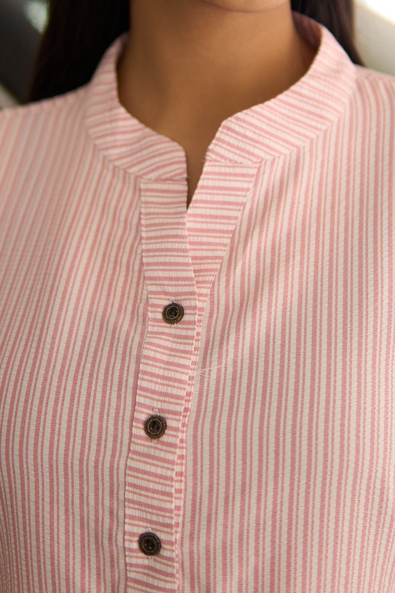 Priksha-Casual stripes cotton crepe