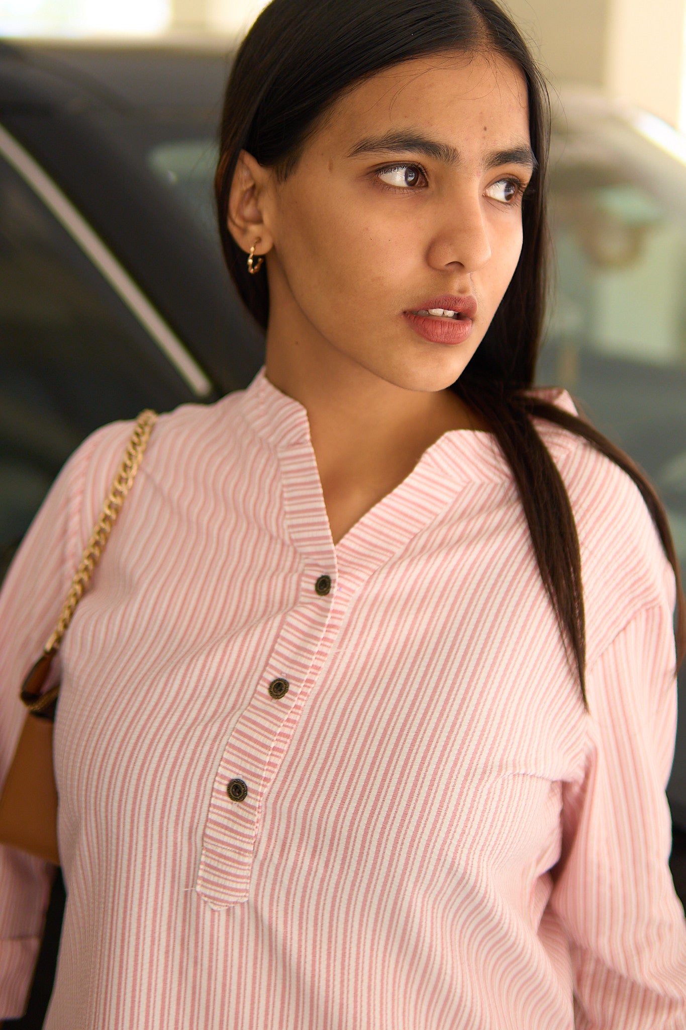 Priksha-Casual stripes cotton crepe