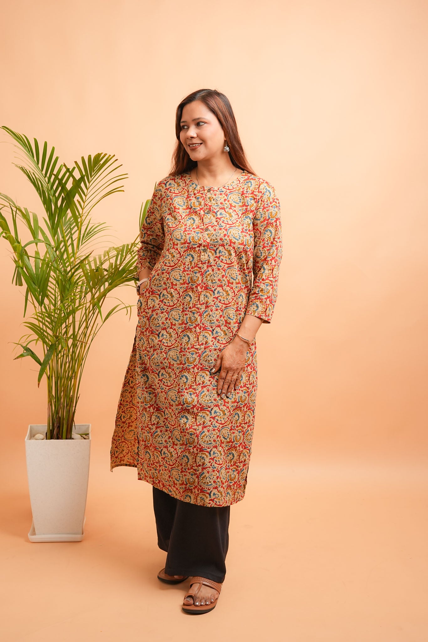 KIYA- AJRAKH PRINT COTTON KURTA