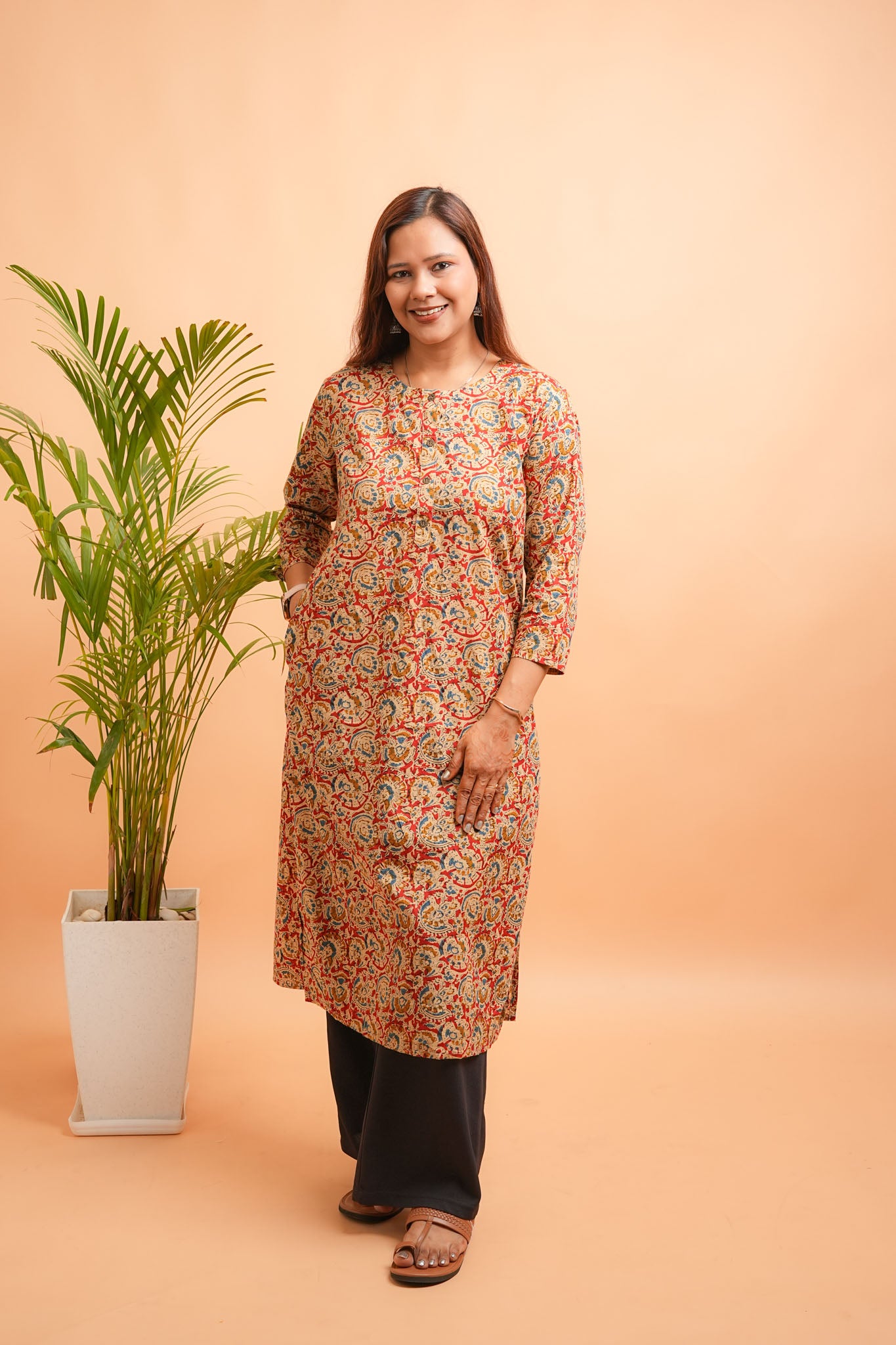 KIYA- AJRAKH PRINT COTTON KURTA