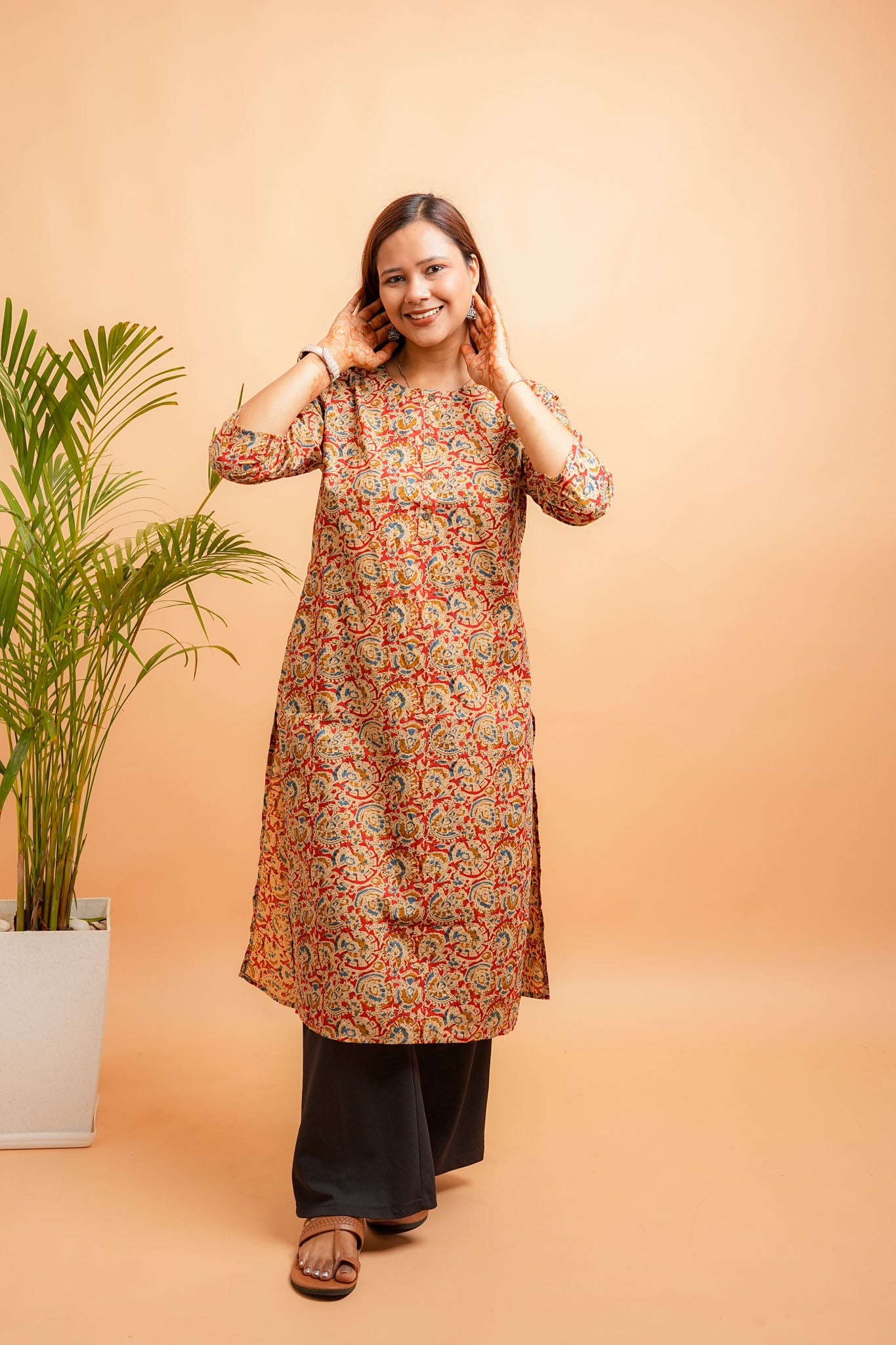 KIYA- AJRAKH PRINT COTTON KURTA