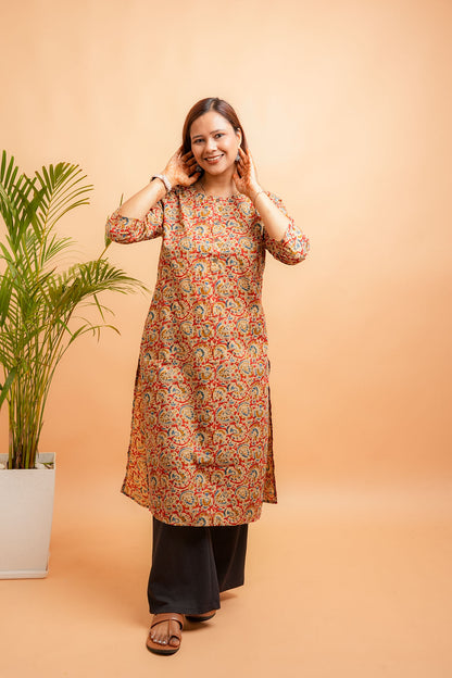 KIYA- AJRAKH PRINT COTTON KURTA