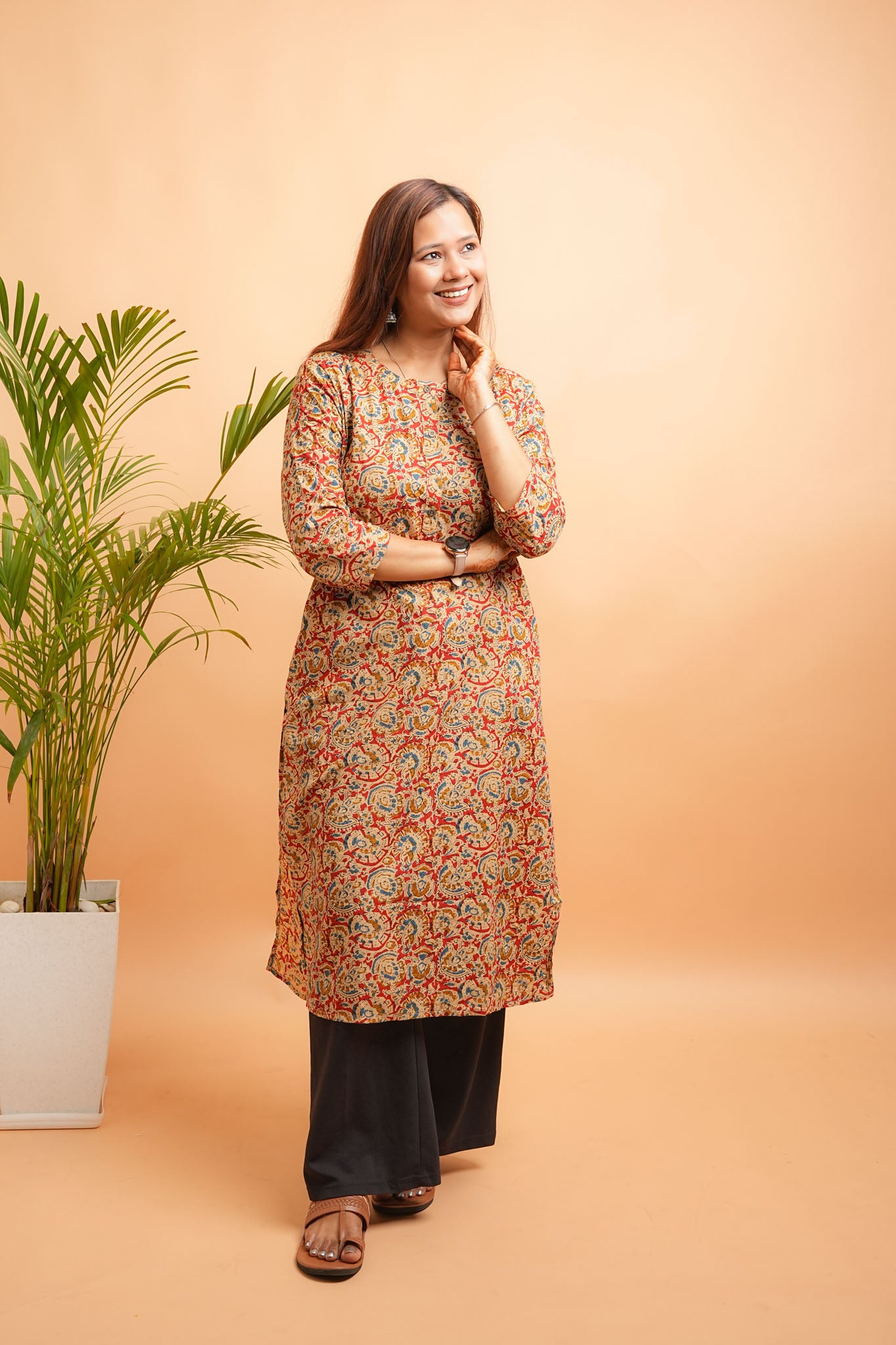 KIYA- AJRAKH PRINT COTTON KURTA