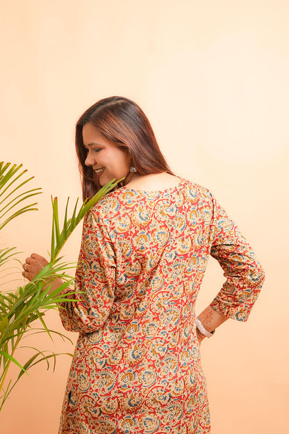KIYA- AJRAKH PRINT COTTON KURTA