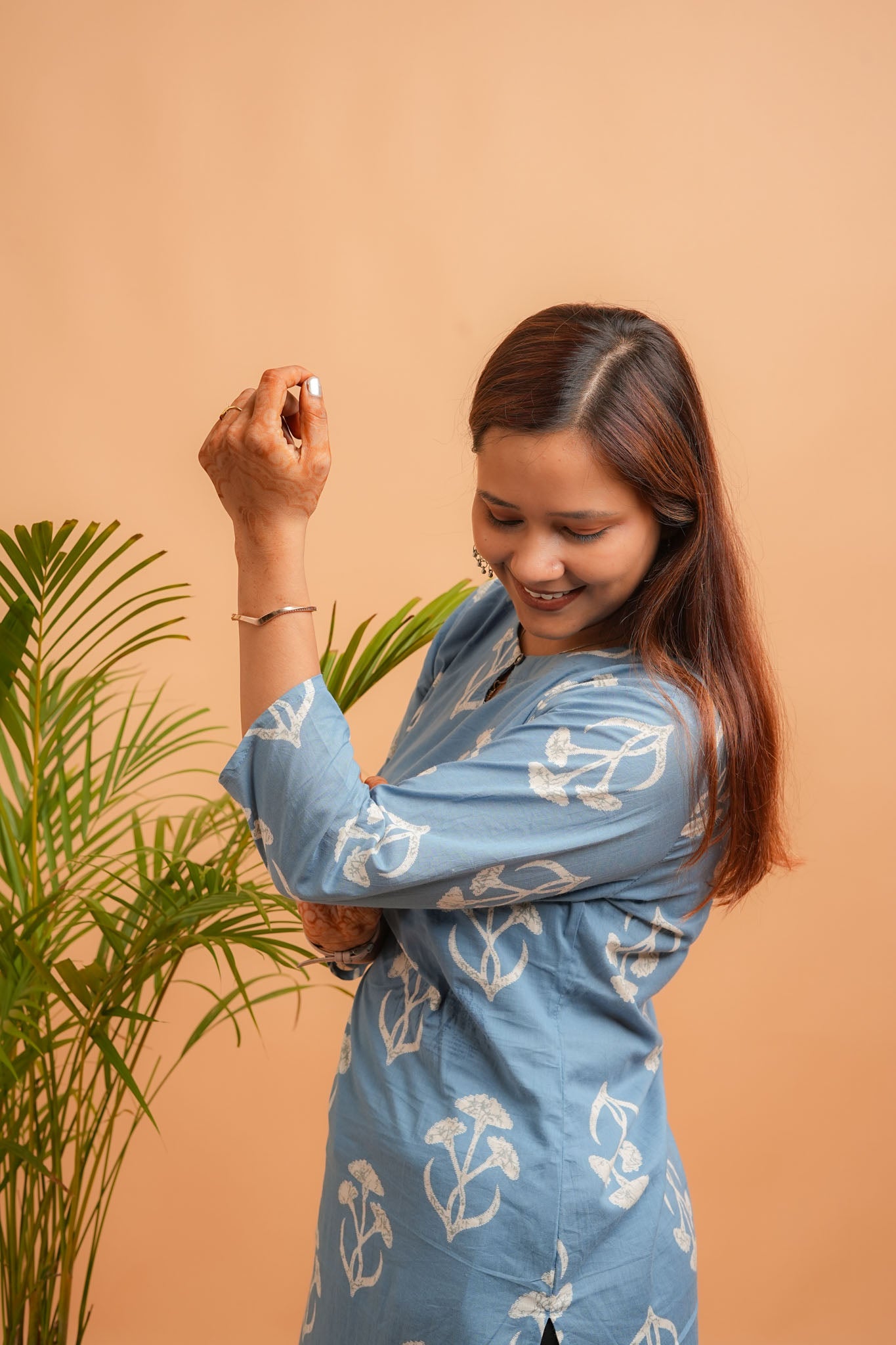 KYNA - POWDER BLUE COTTON KURTA