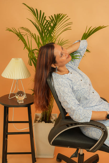 KAANCHI- LAVENDER COTTON KURTA