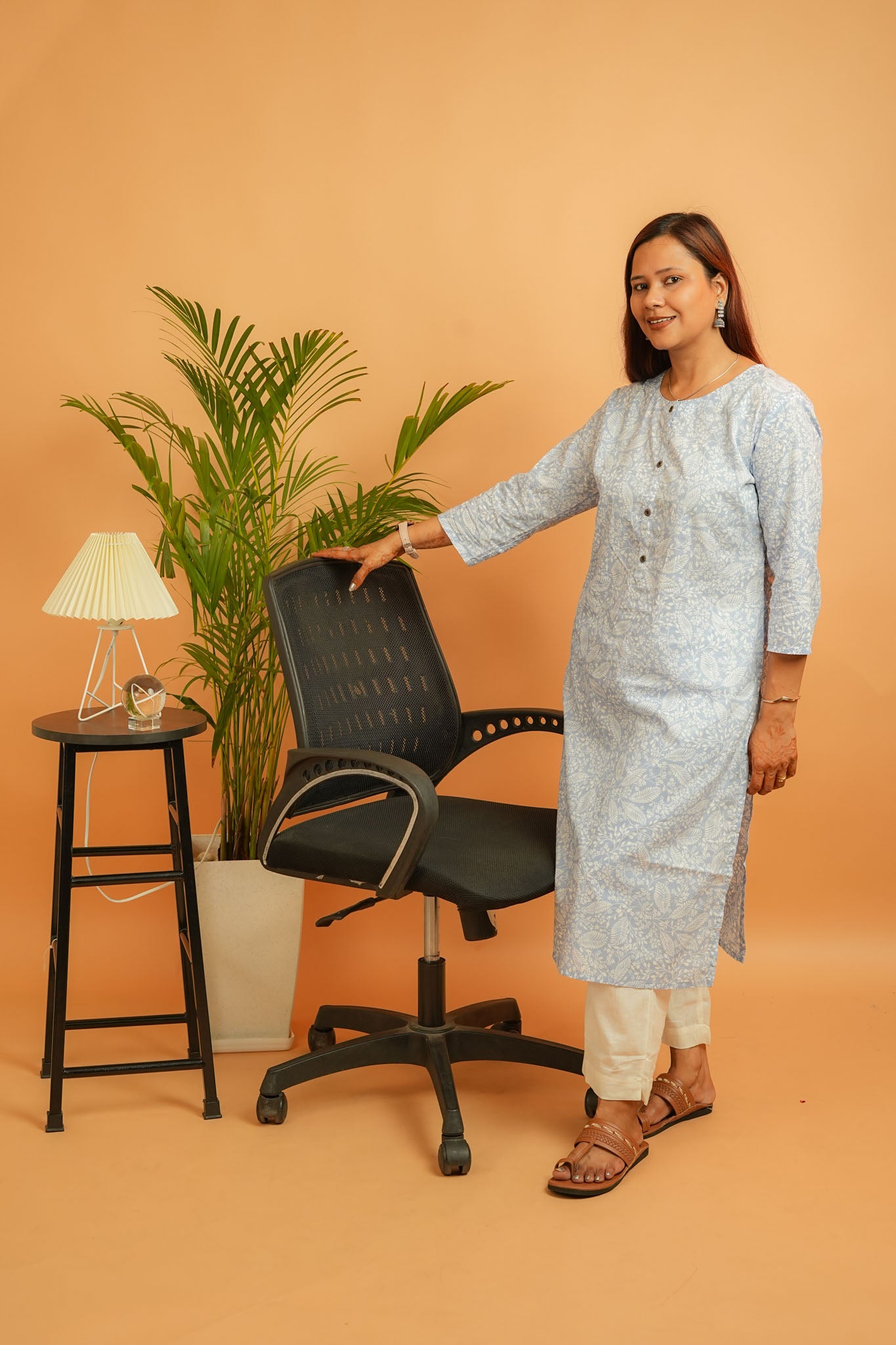 KAANCHI- LAVENDER COTTON KURTA