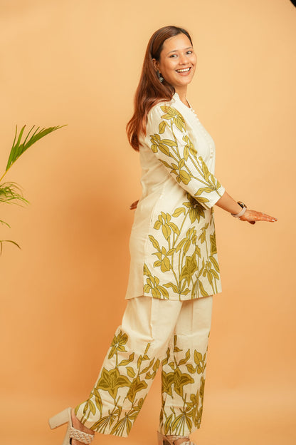 LAANI-NATURAL & GREEN COTTON FLEX CO-ORD SET