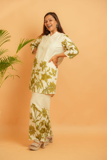 LAANI-NATURAL & GREEN COTTON FLEX CO-ORD SET