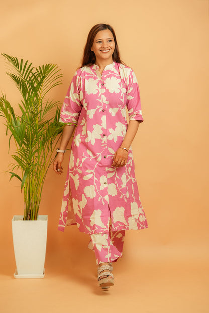 LANA- PURPLE COTTON FLEX CO-ORD SET