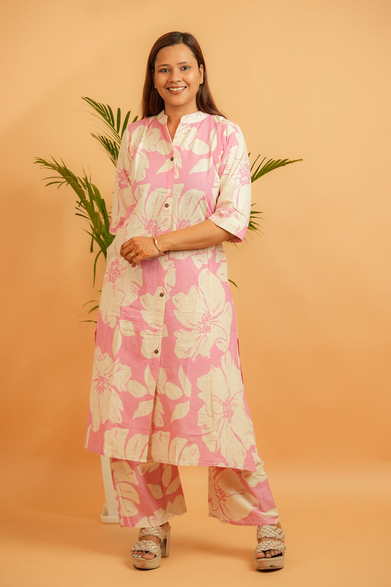 LAIRA- PINK COTTON FLEX CO-ORD SET