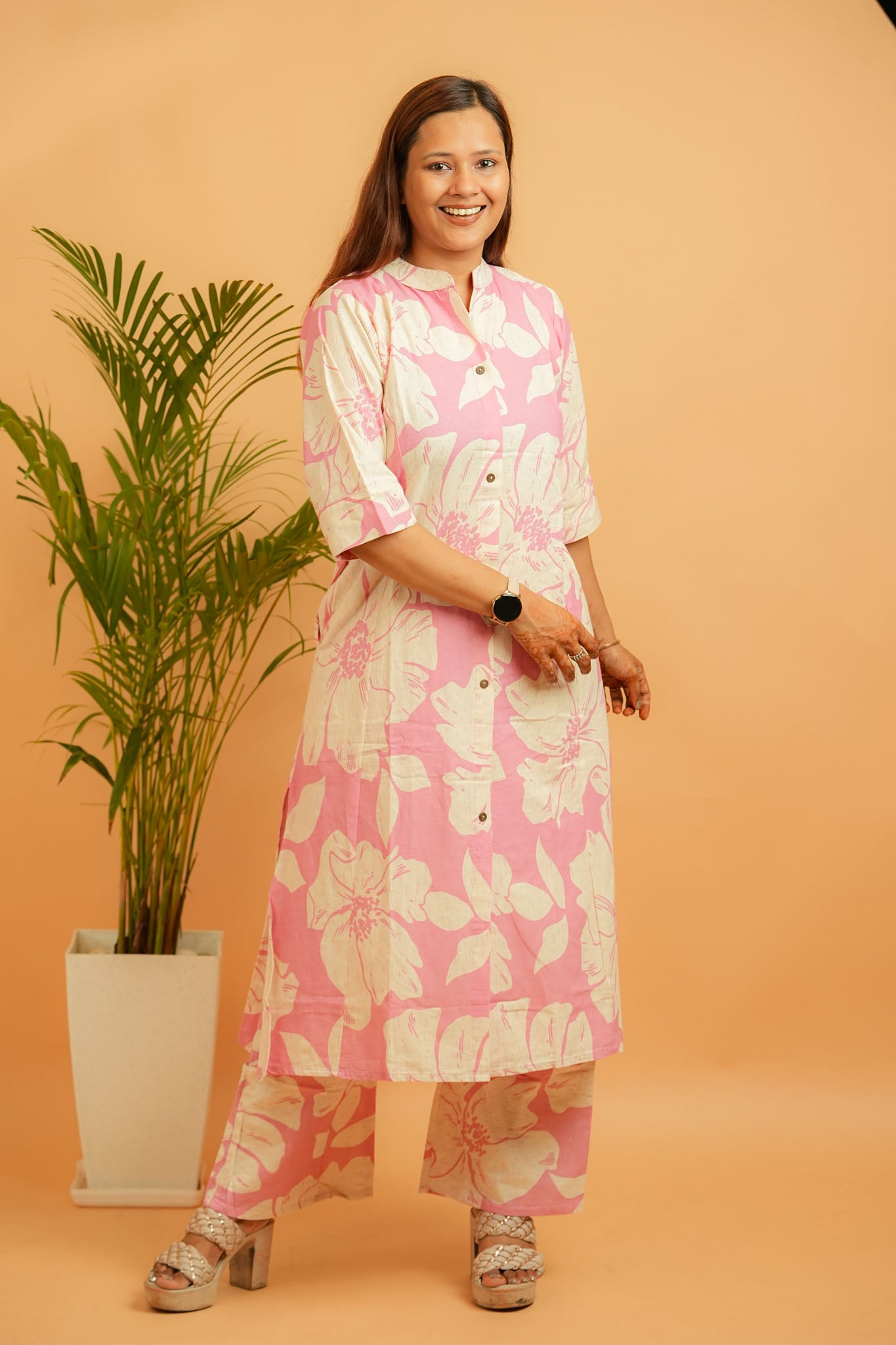 LAIRA- PINK COTTON FLEX CO-ORD SET
