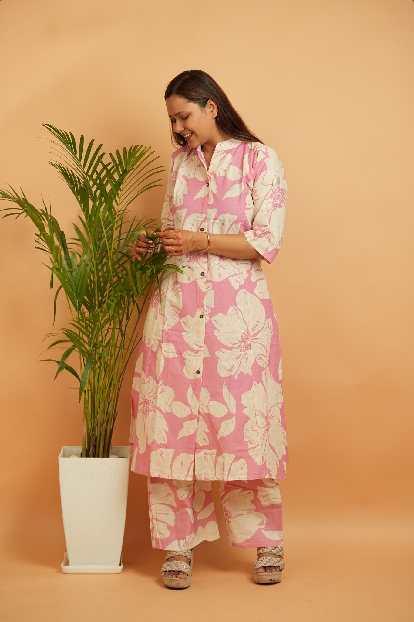 LAIRA- PINK COTTON FLEX CO-ORD SET