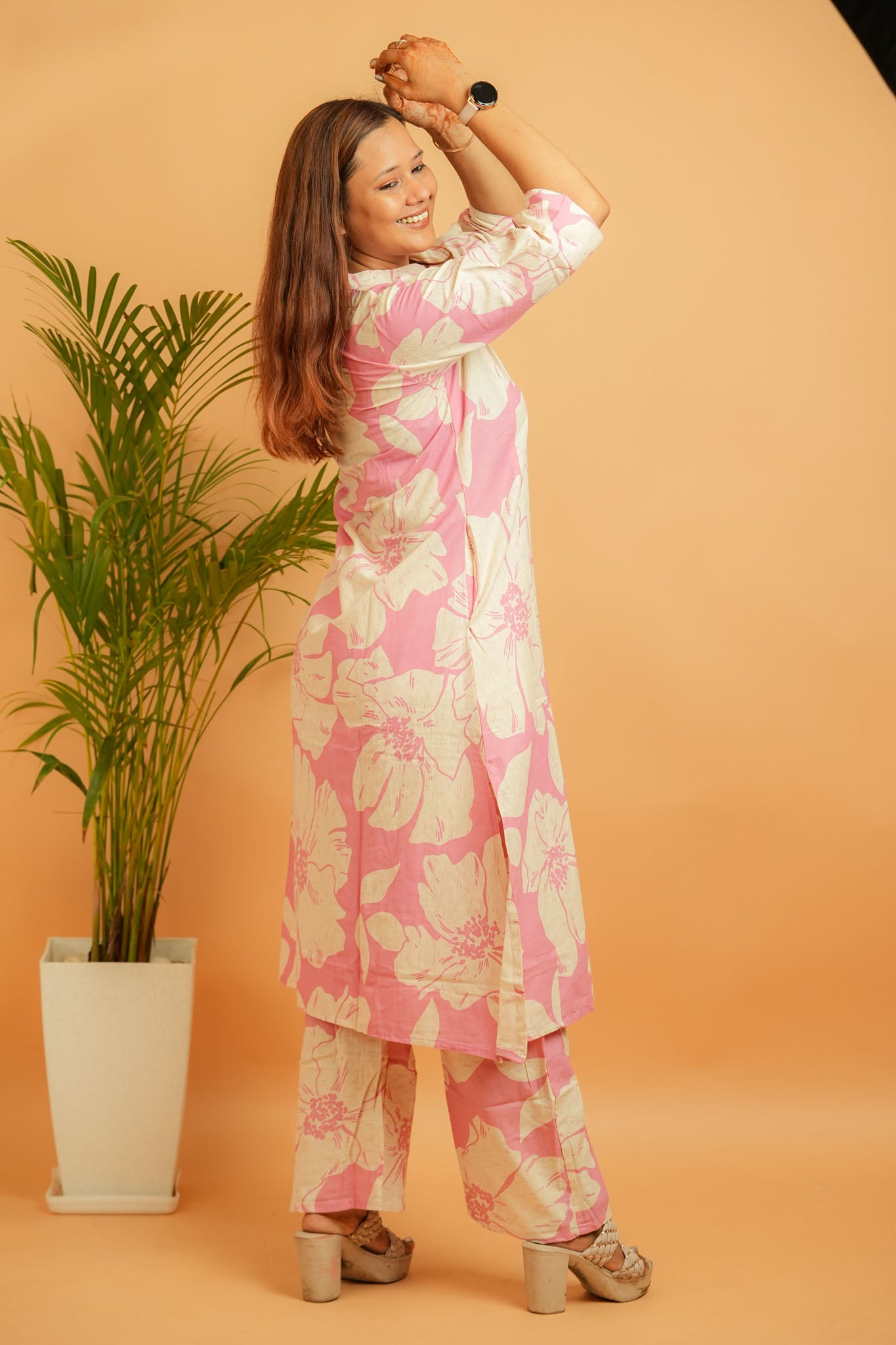 LAIRA- PINK COTTON FLEX CO-ORD SET