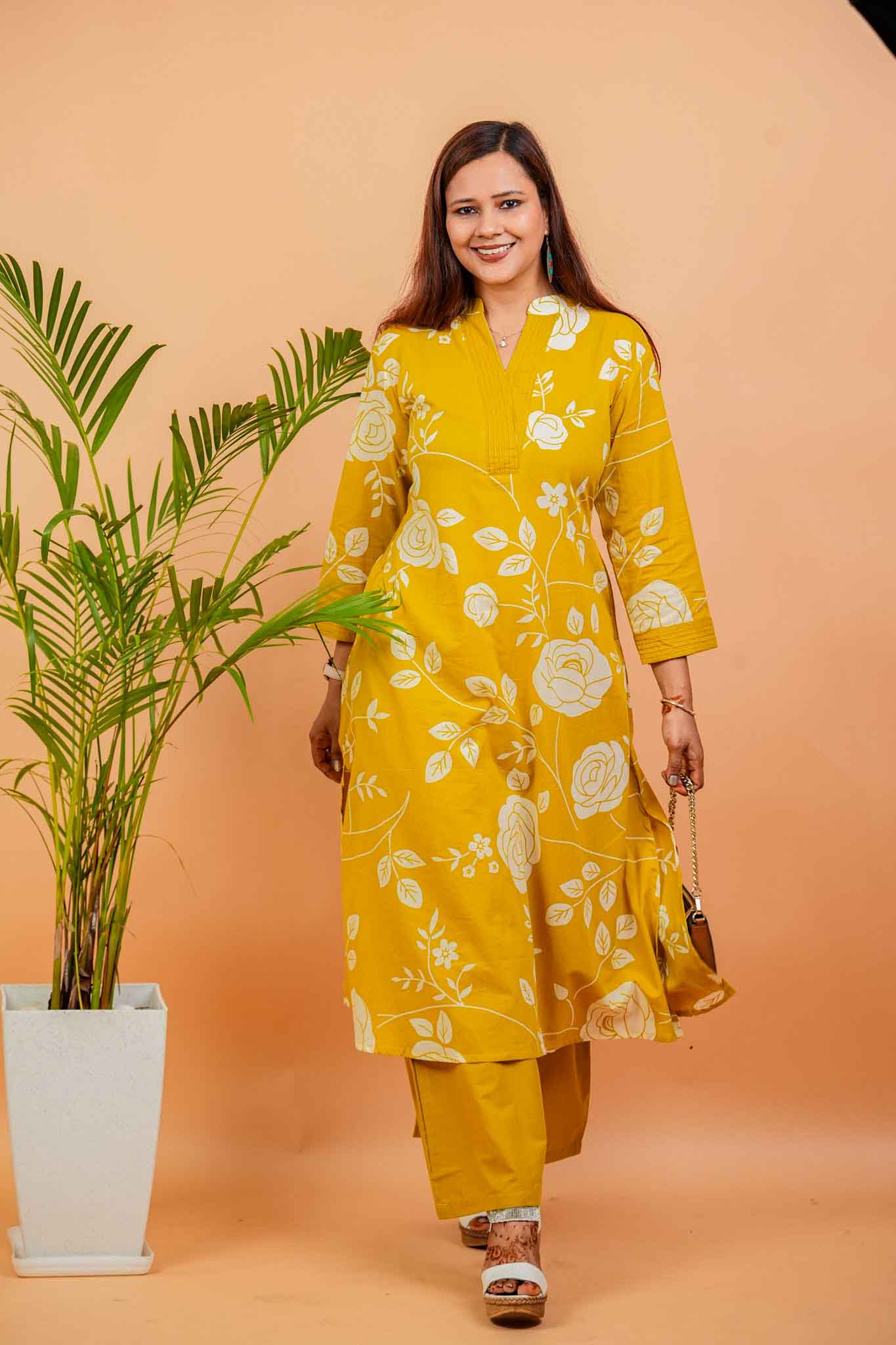 LYM- MUSTARD PREMIUM COTTON CO-ORD SET