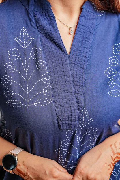 LIA- NAVY BLUE PREMIUM COTTON CO-ORD SET