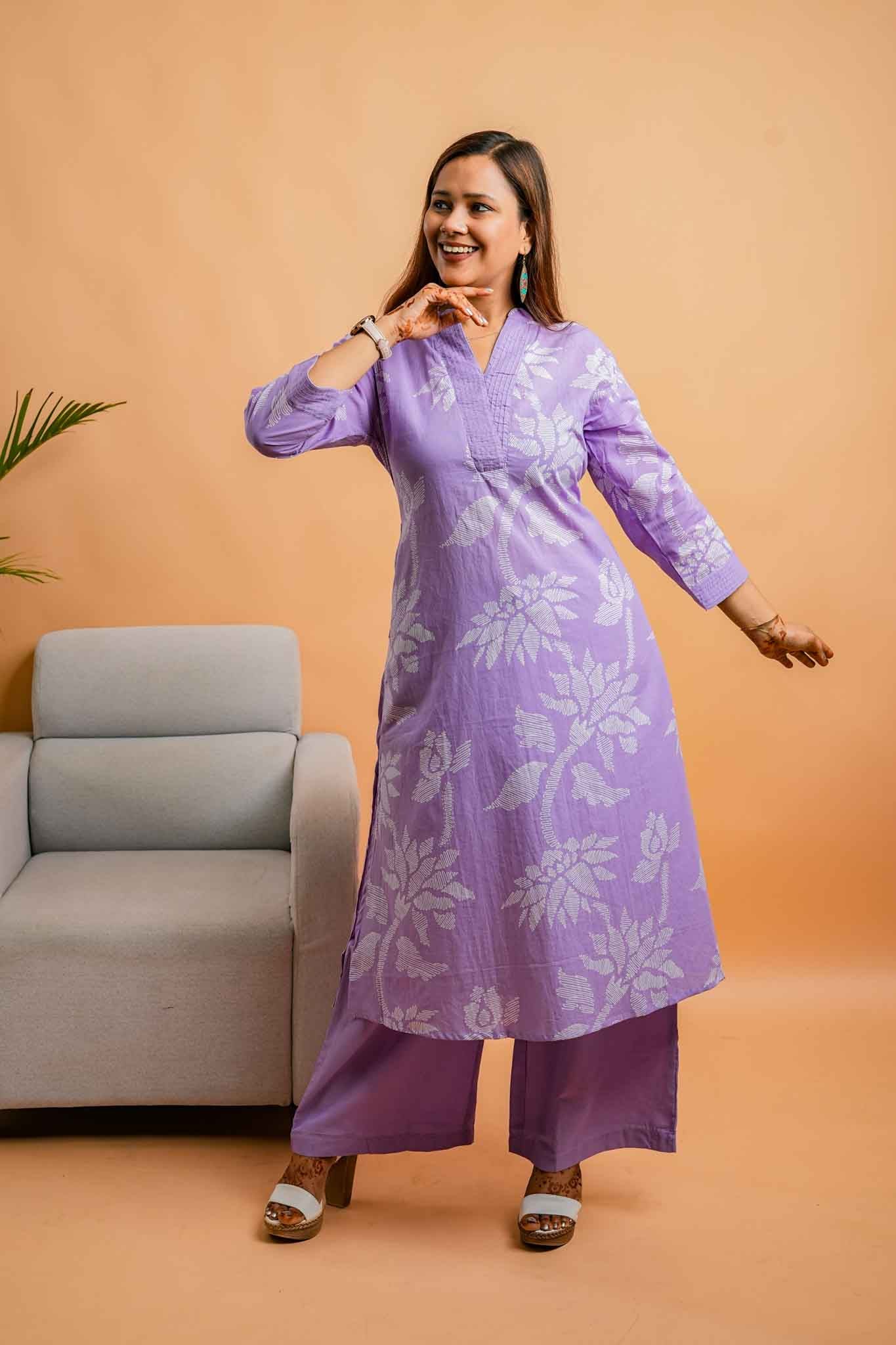 LUV- LILAC PREMIUM COTTON CO-ORD SET